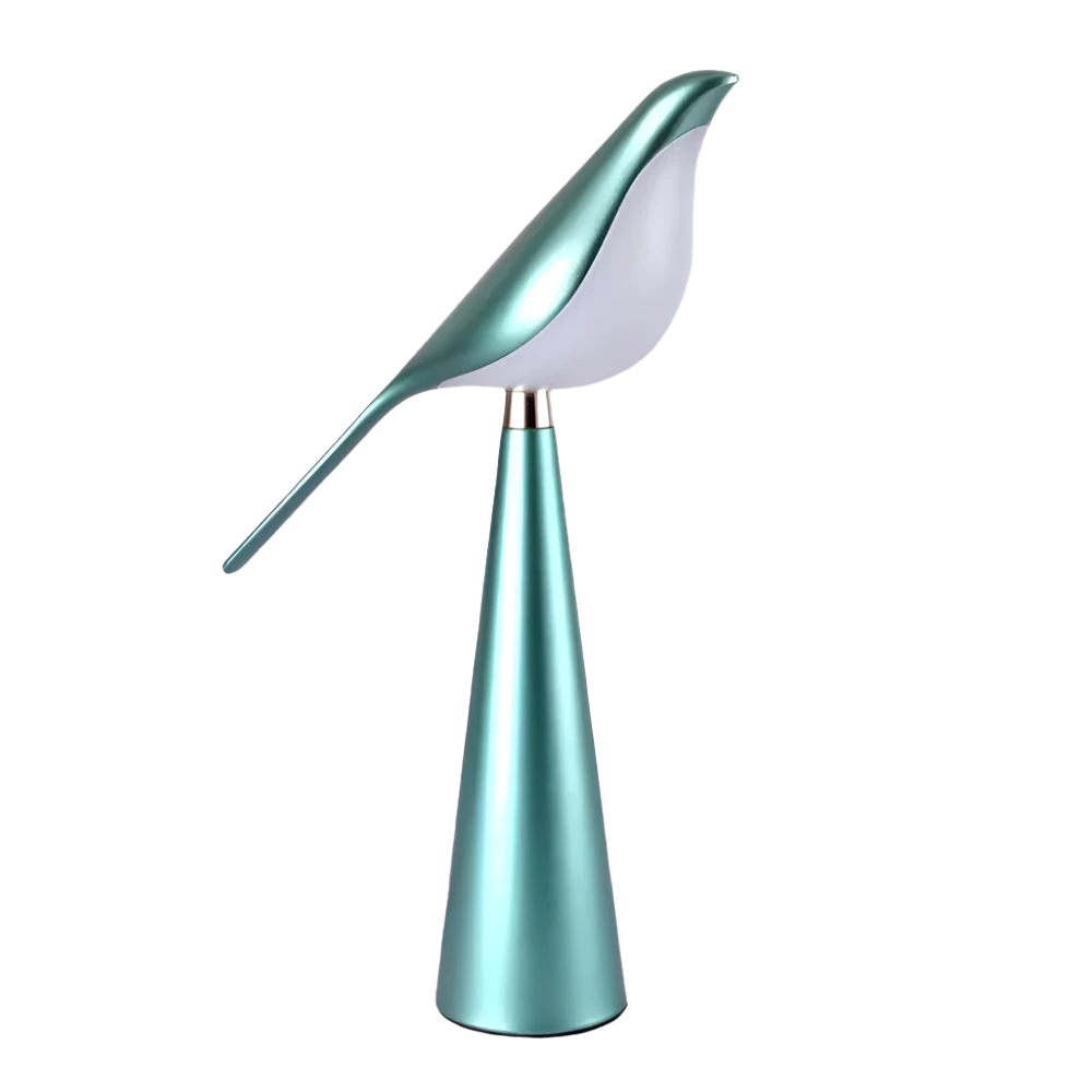 LED Tischlampe Vogel Design, Dimmbar, 3 Lichtfarben, USB