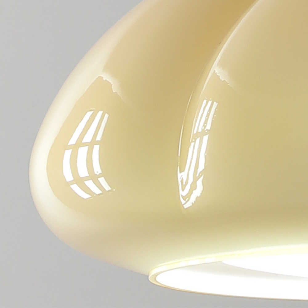 Glas Pendelleuchte, Bauhaus Design, Kürbisform