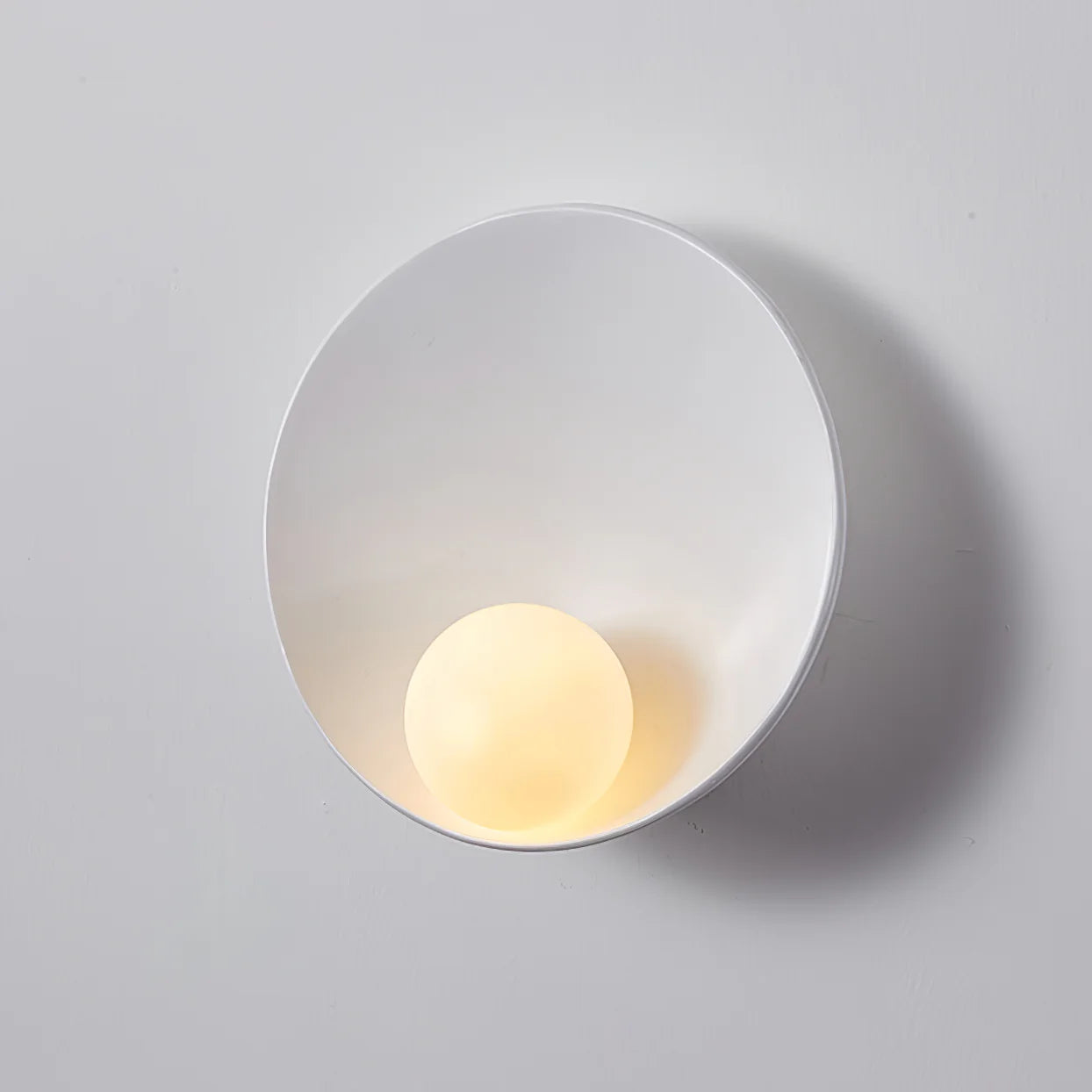 LED Wandlampe Glas Opal, Modernes Design, Schwarz / Weiß, G4