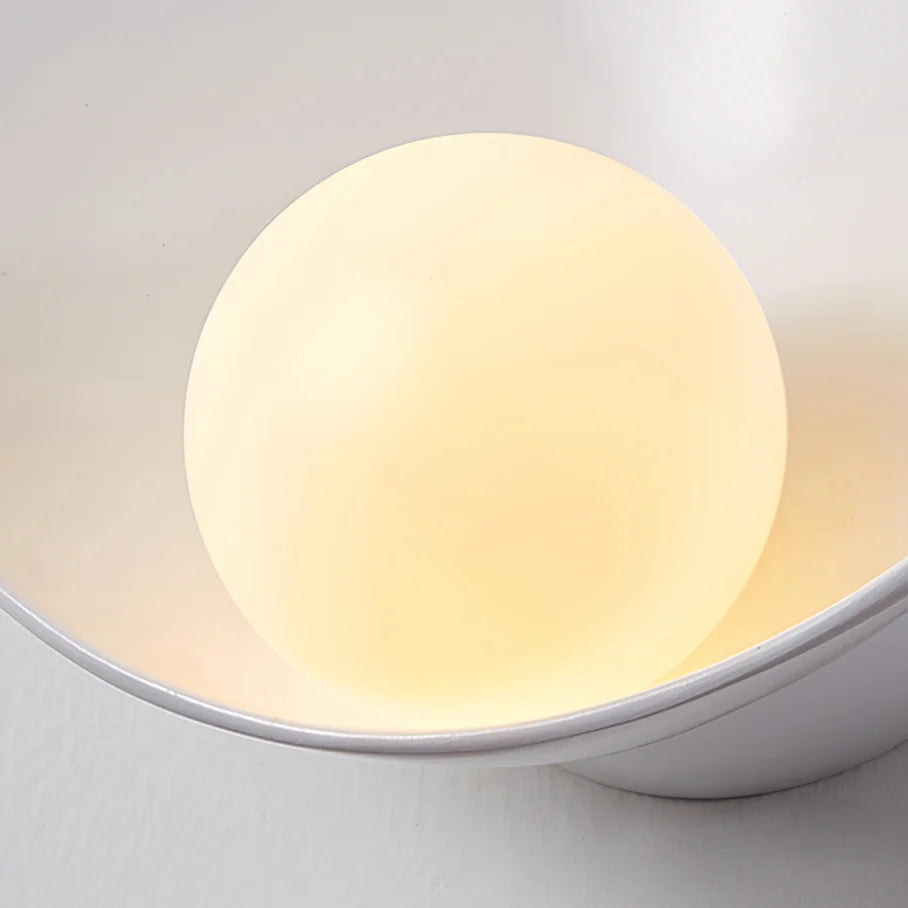 LED Wandlampe Glas Opal, Modernes Design, Schwarz / Weiß, G4