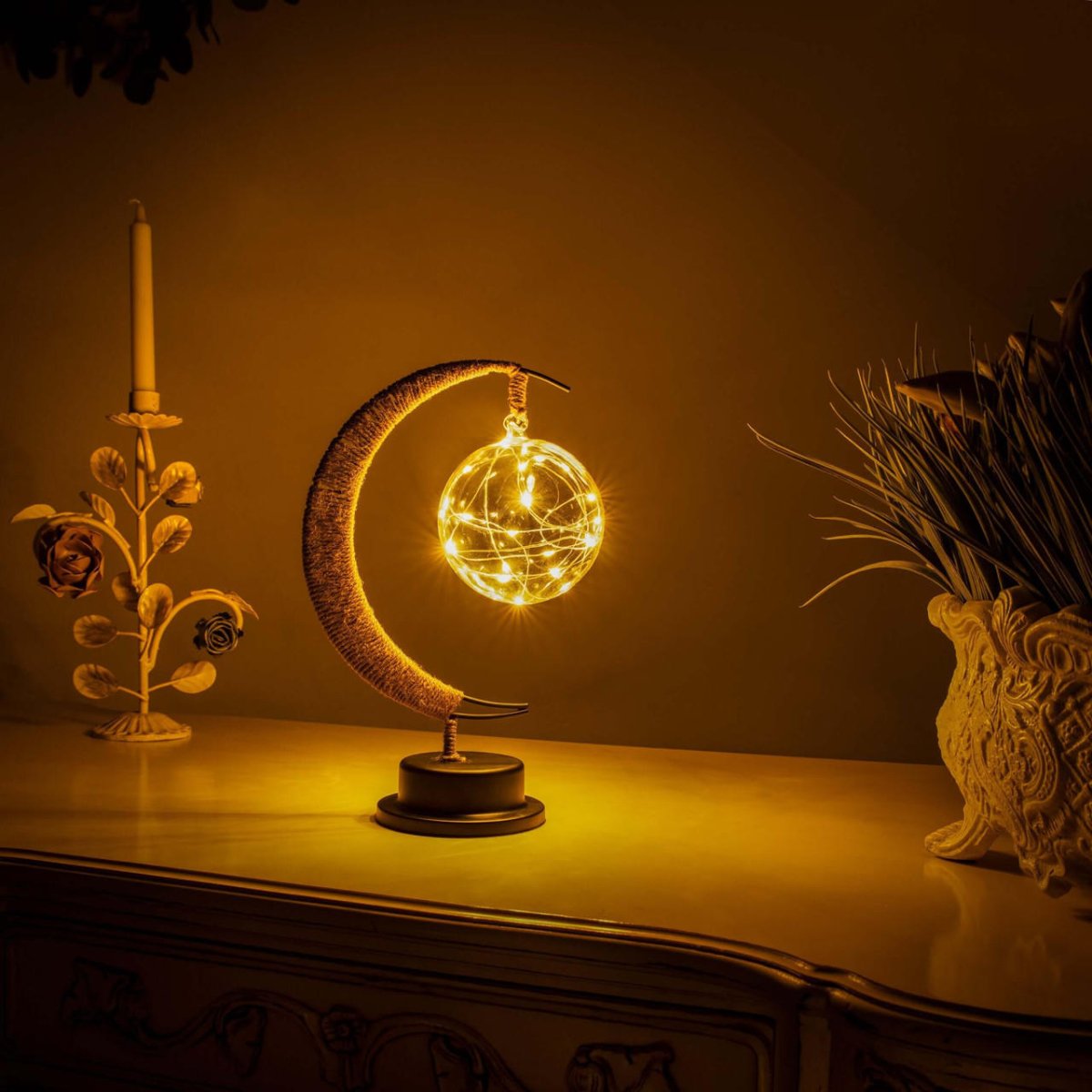 LED Mondlampe, Nachtlicht Tischlampe