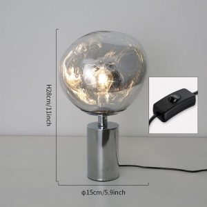 Schmelz Tischlampe E27, Design Tischleuchte modern