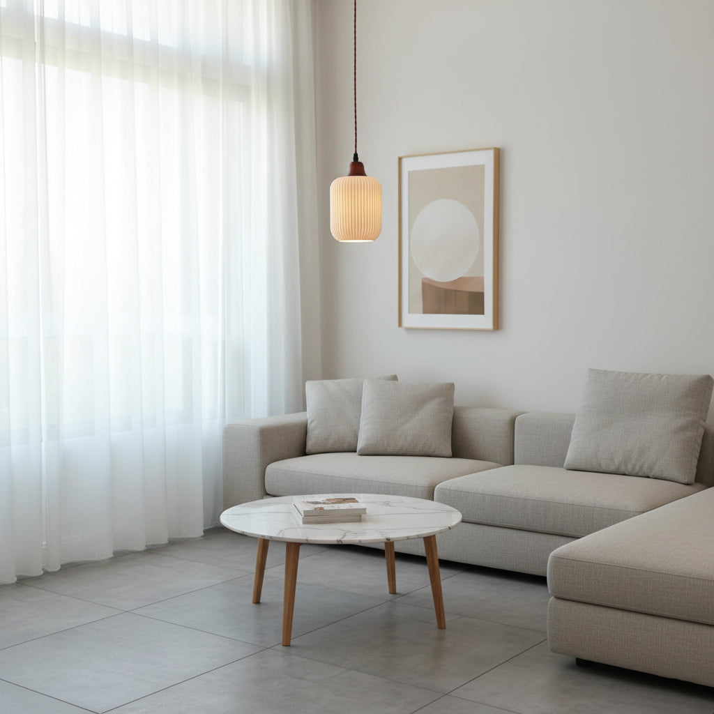 Keramik Pendelleuchte, Handgefertigtes Design Dimmbar E27