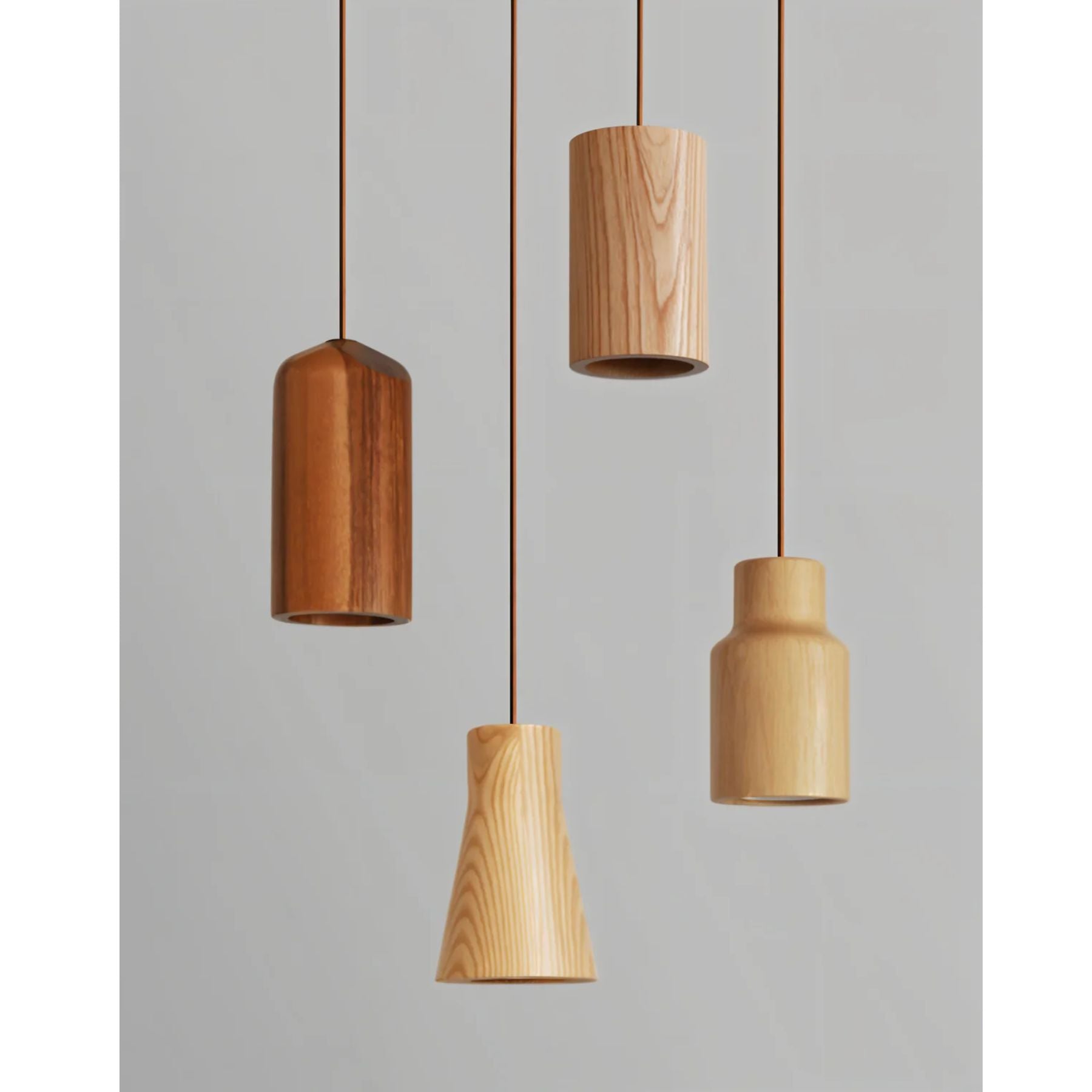 Kleine Holz Pendelleuchte, Moderne Hängelampe GU10
