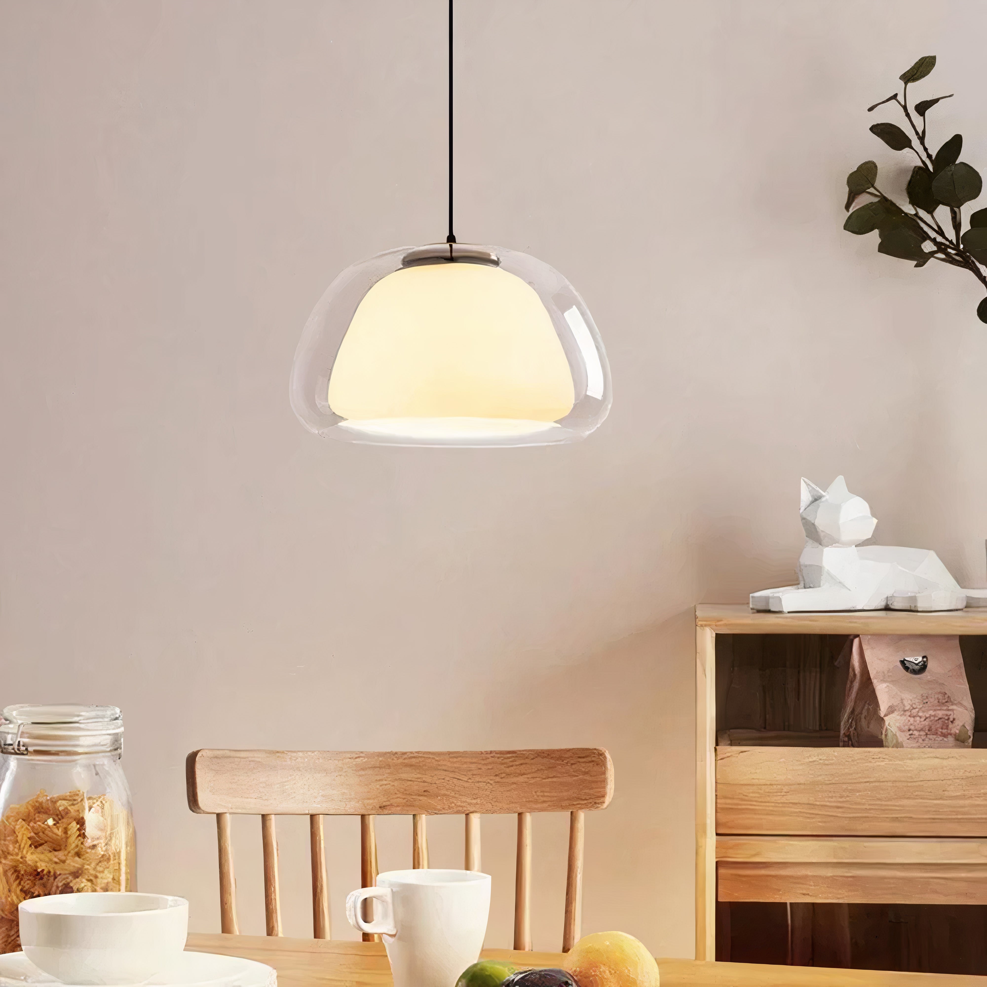 moderne Deckenleuchte – farbiges Glas