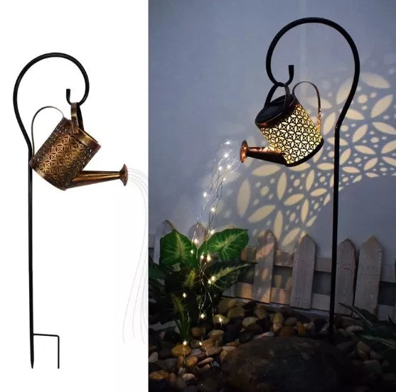 Solar Gießkanne Leuchte LED, Garten Deko Sternenregen