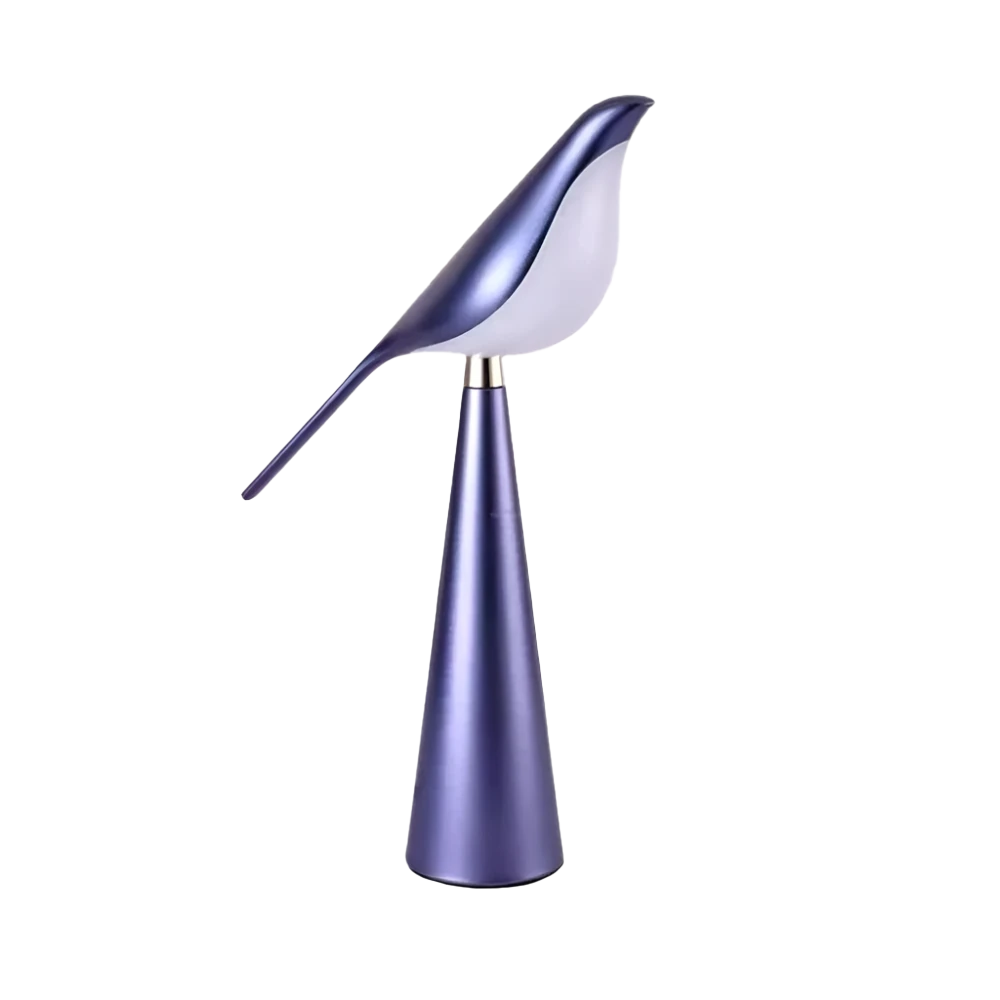 LED Tischlampe Vogel Design, Dimmbar, 3 Lichtfarben, USB