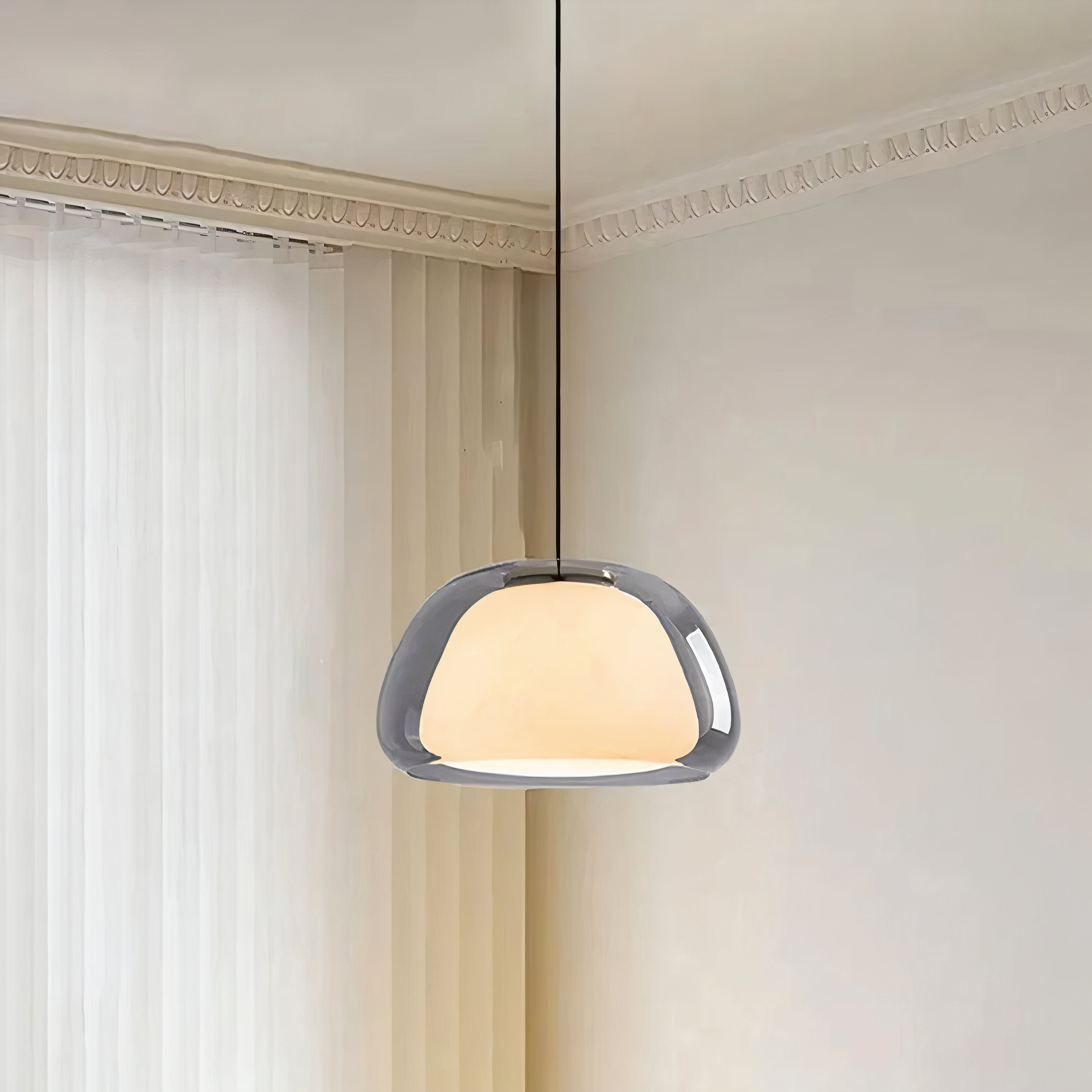 moderne Deckenleuchte – farbiges Glas