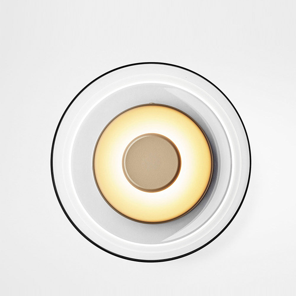 LED Pendelleuchte rund Glas Metall, Moderne Hängelampe