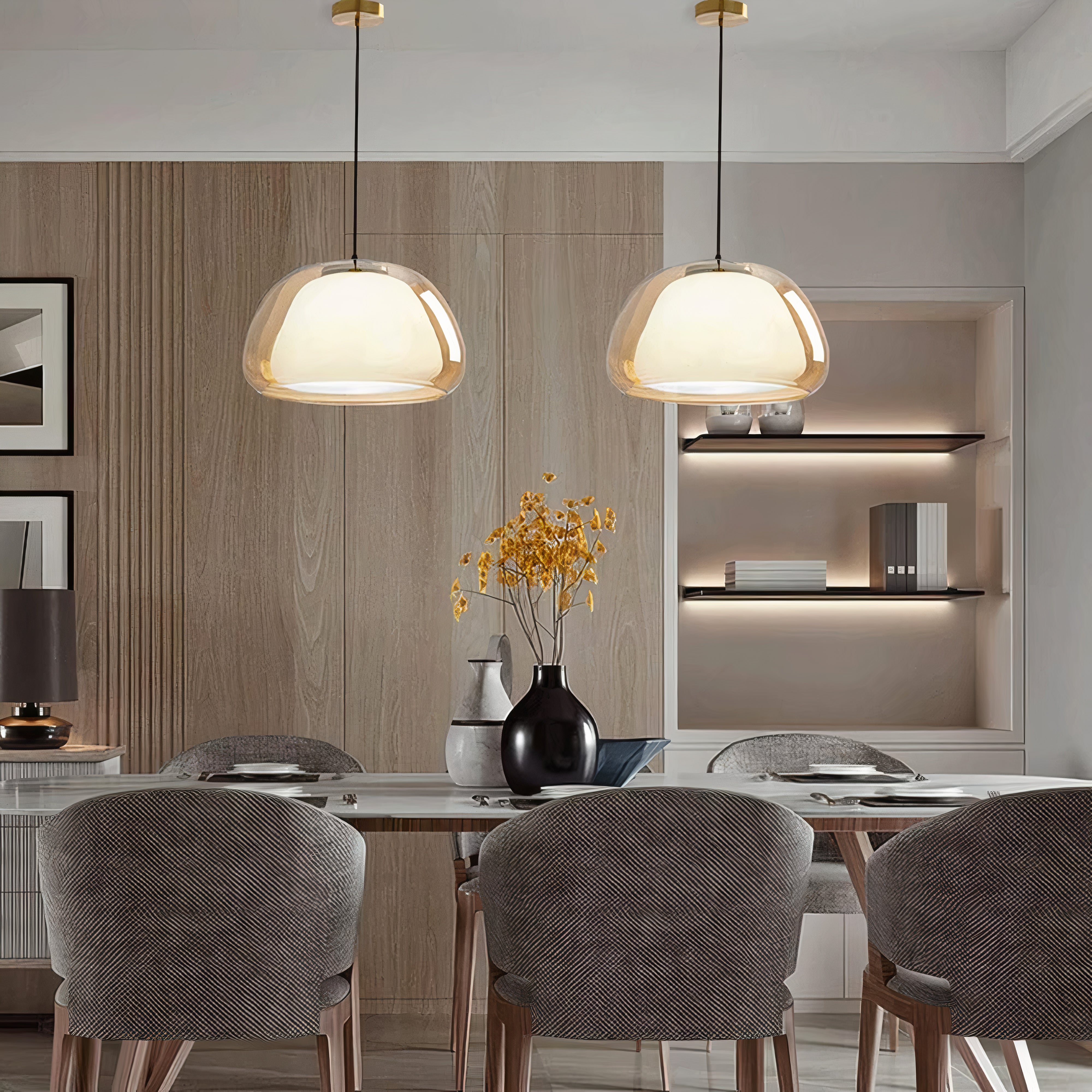 moderne Deckenleuchte – farbiges Glas