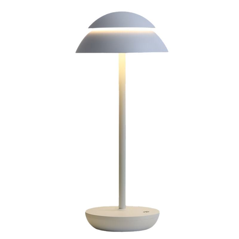 Kabellose LED Tischlampe dimmbar, Tischleuchte Aluminium