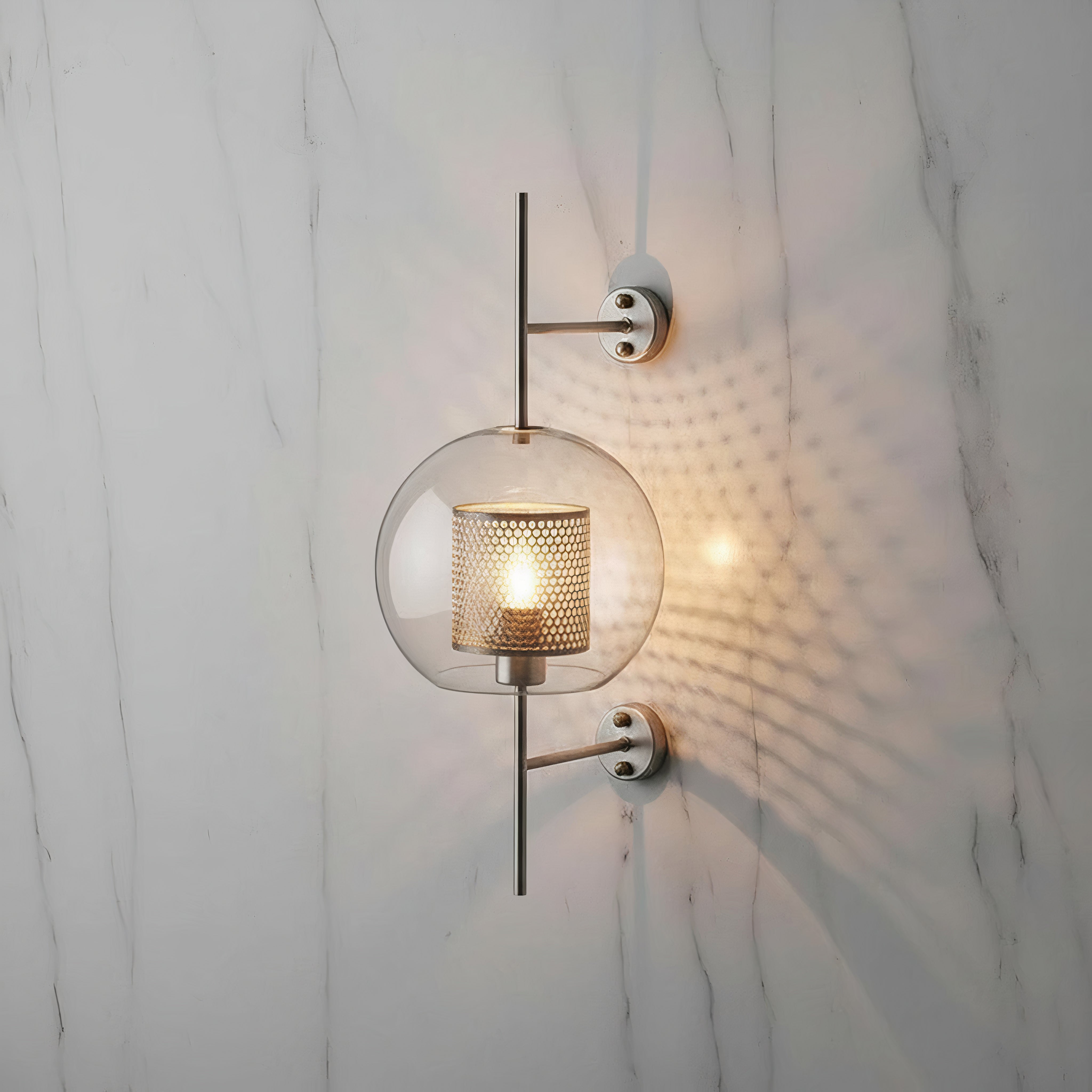 Moderne Wandlampe Metall Glas – Zylinder oder Kugel, nordisches Design