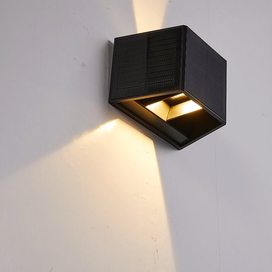 LED Außenwandleuchte Schwarz IP65, Moderne Wandlampe Außen Warmweiß