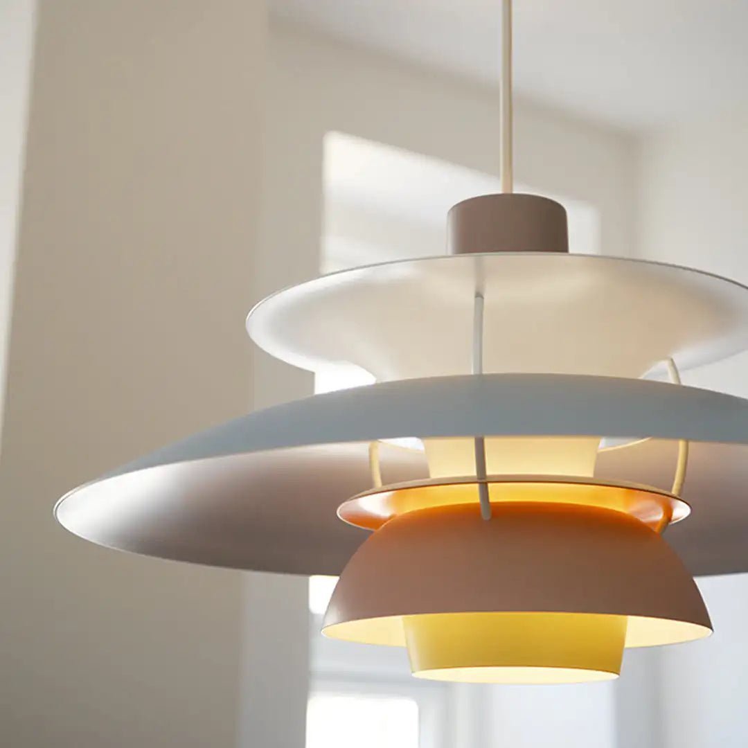 LED Pendelleuchte rund flach, Moderne Hängelampe Metall
