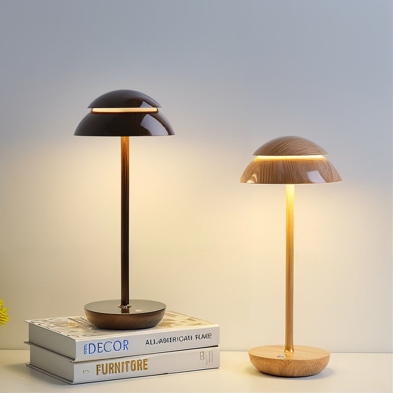 Kabellose LED Tischlampe dimmbar, Tischleuchte Aluminium