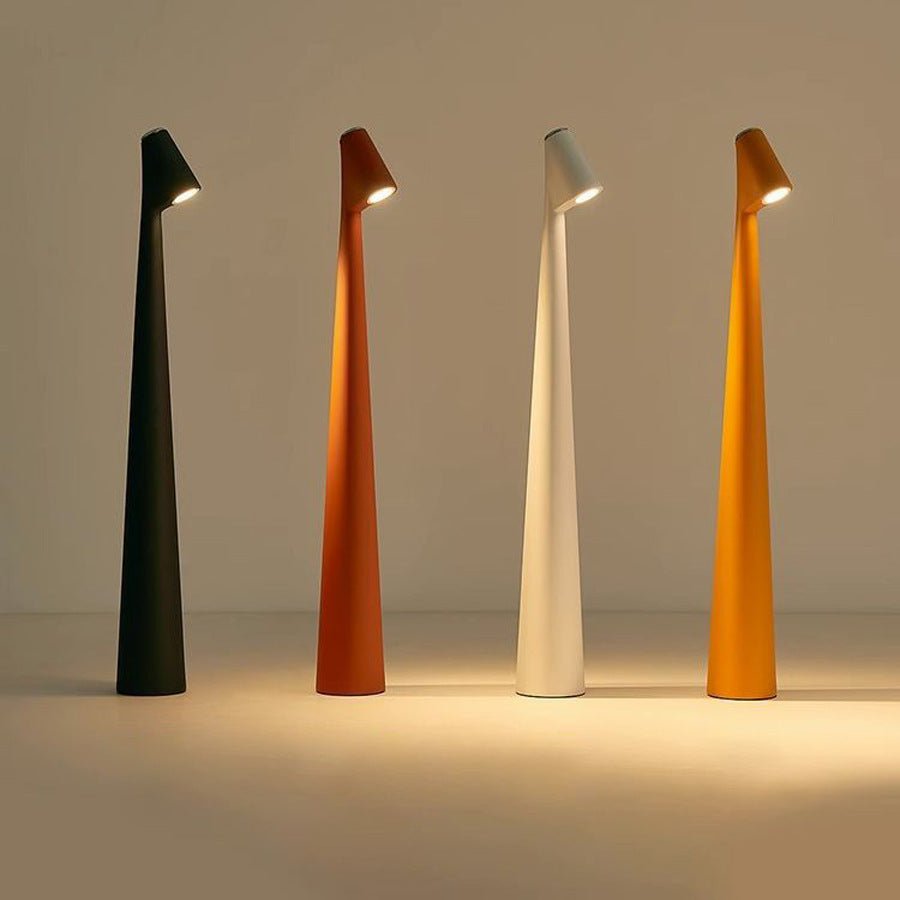 Kabellose LED Tischlampe mit Akku, Dimmbar, Holz Design, USB-C