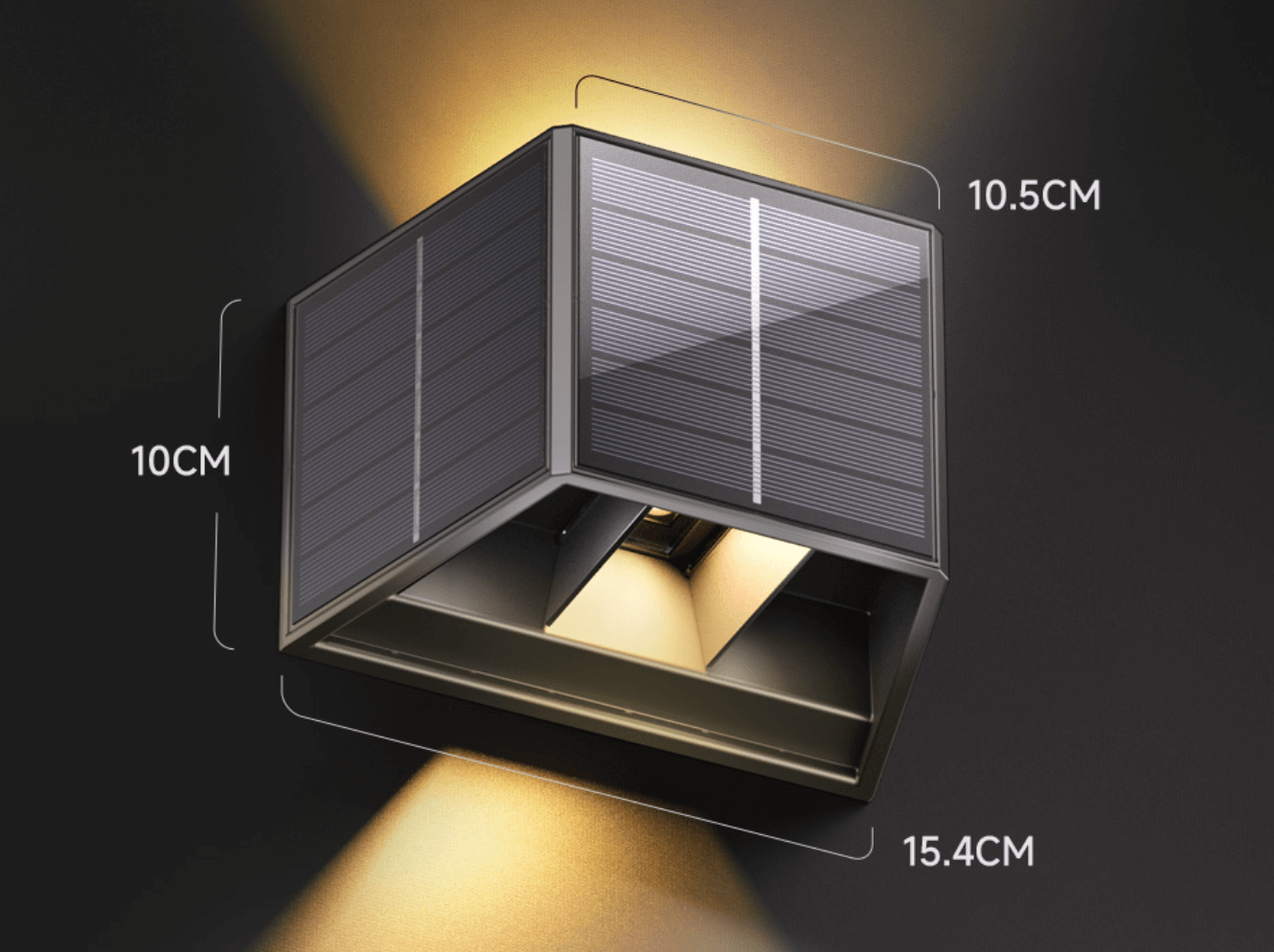 LED Außenwandleuchte Schwarz IP65, Moderne Wandlampe Außen Warmweiß