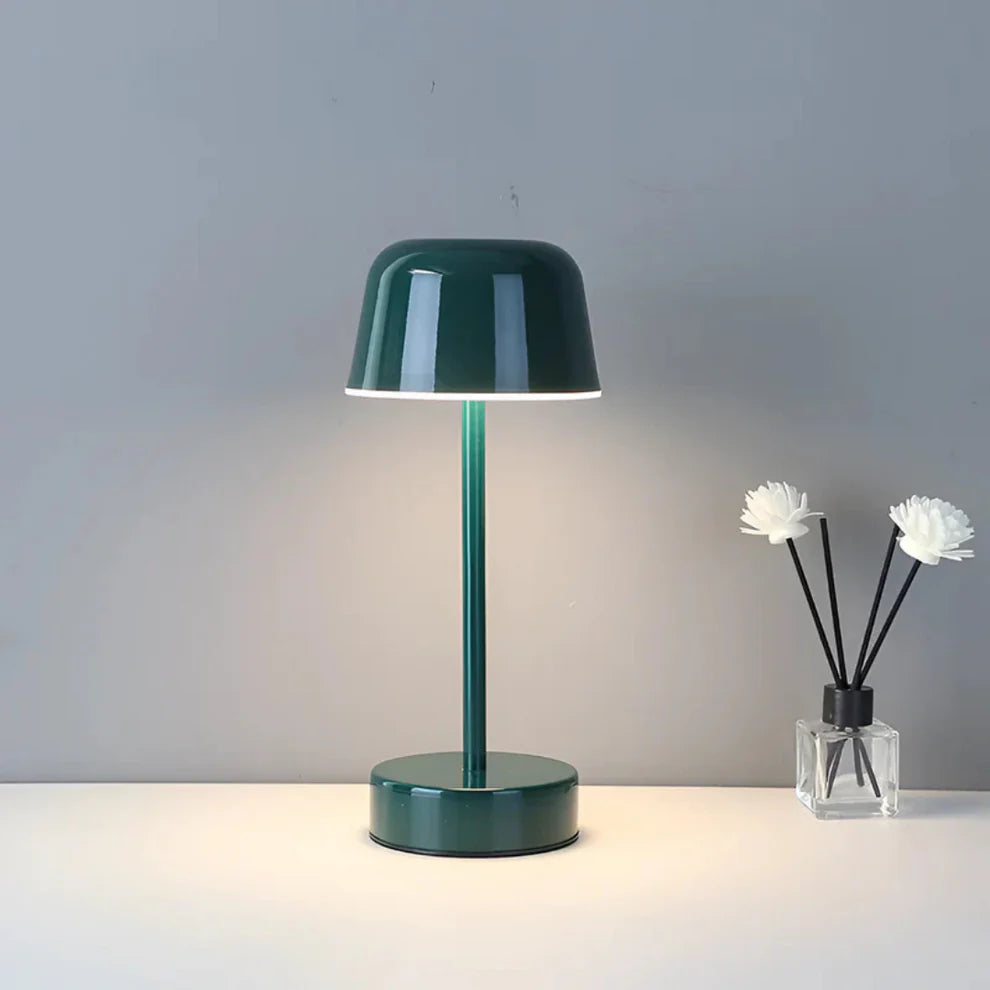 Kabellose LED Tischlampe dimmbar, Tischleuchte Aluminium