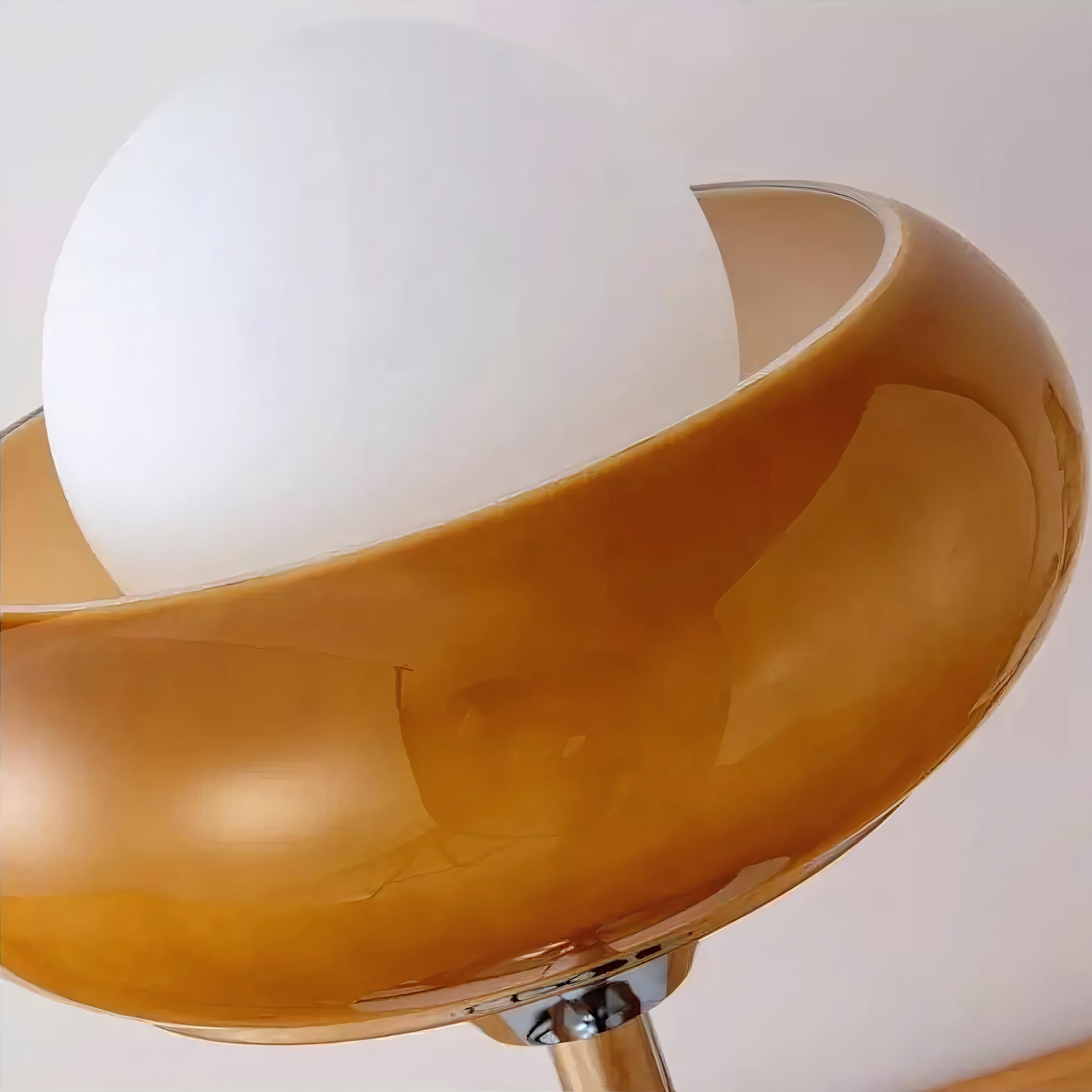 Bauhaus Tischlampe Glas Metall, Moderne Design Tischleuchte