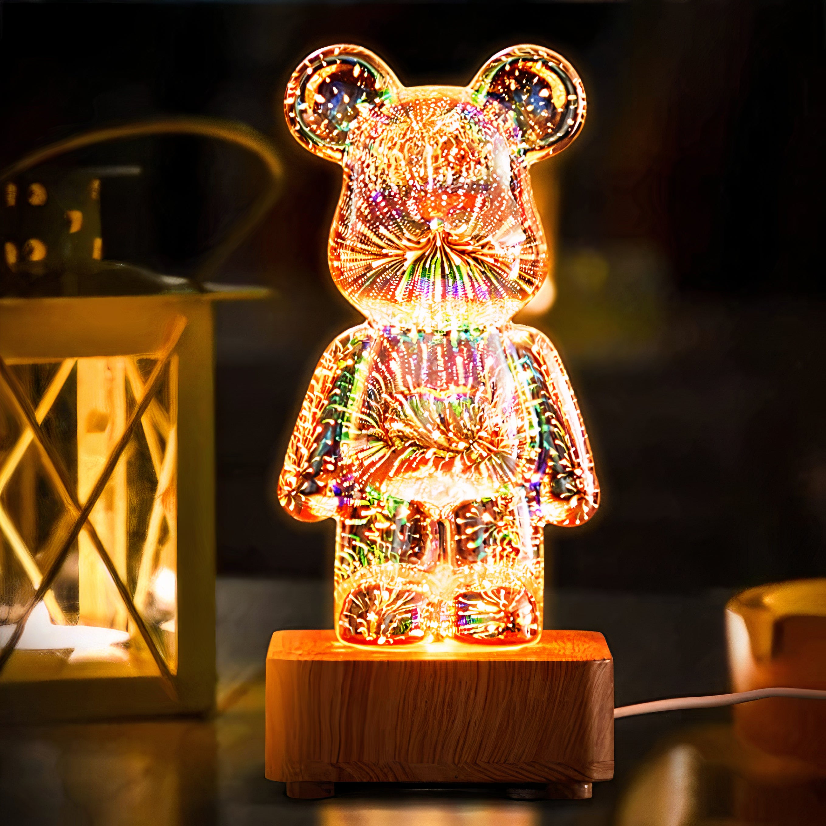 LED Bärenlampe, 7 Farben, Nachtlicht für Kinderzimmer