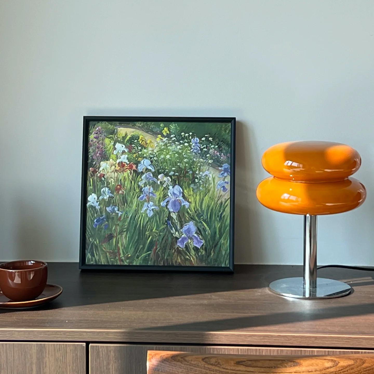 Retro Tischlampe Glas, Wolkenform, Modernes Design, G9