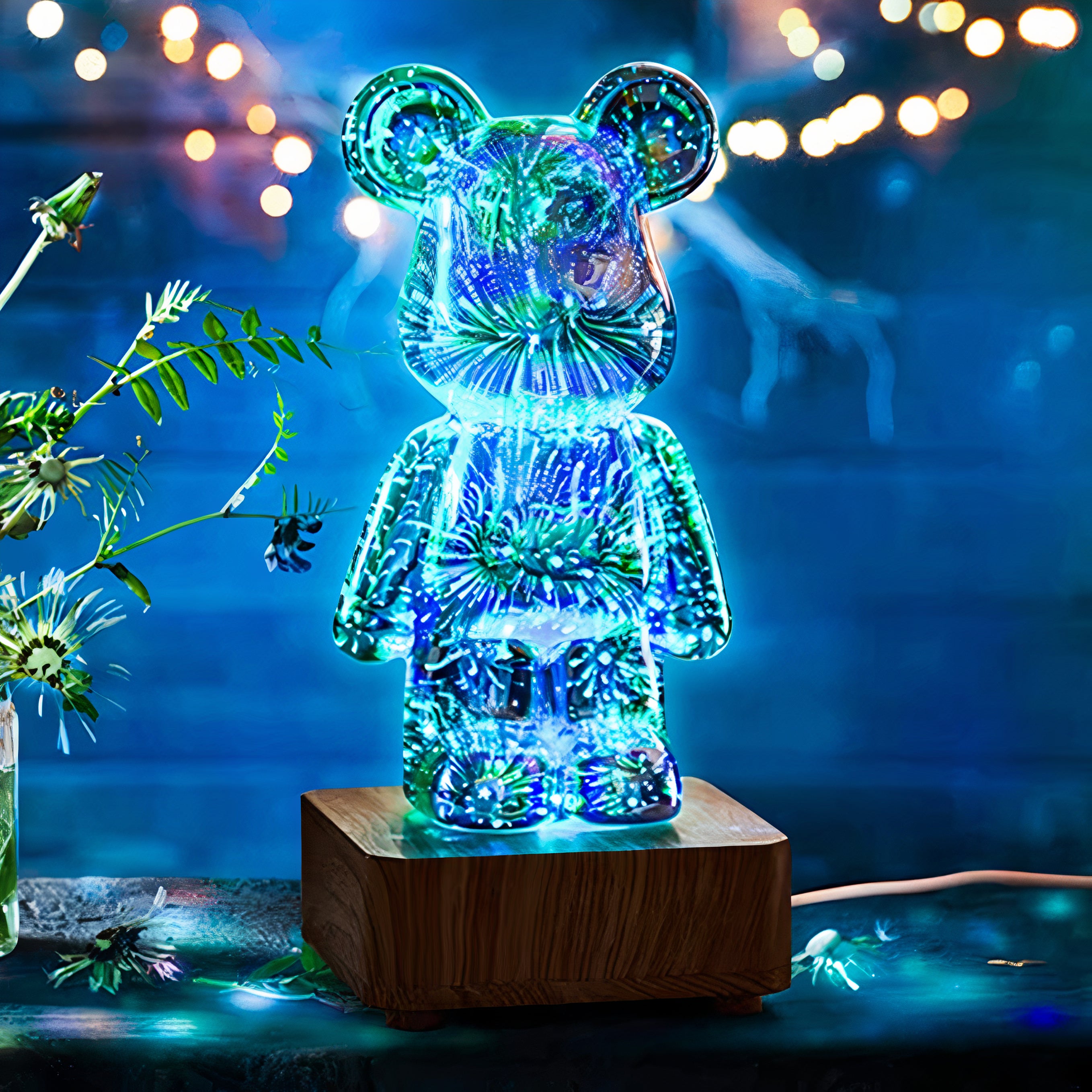 LED Bärenlampe, 7 Farben, Nachtlicht für Kinderzimmer
