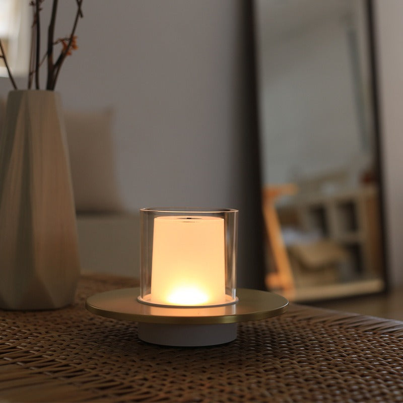 Kabellose LED Tischlampe dimmbar, Gestensteuerung Kerzenlicht