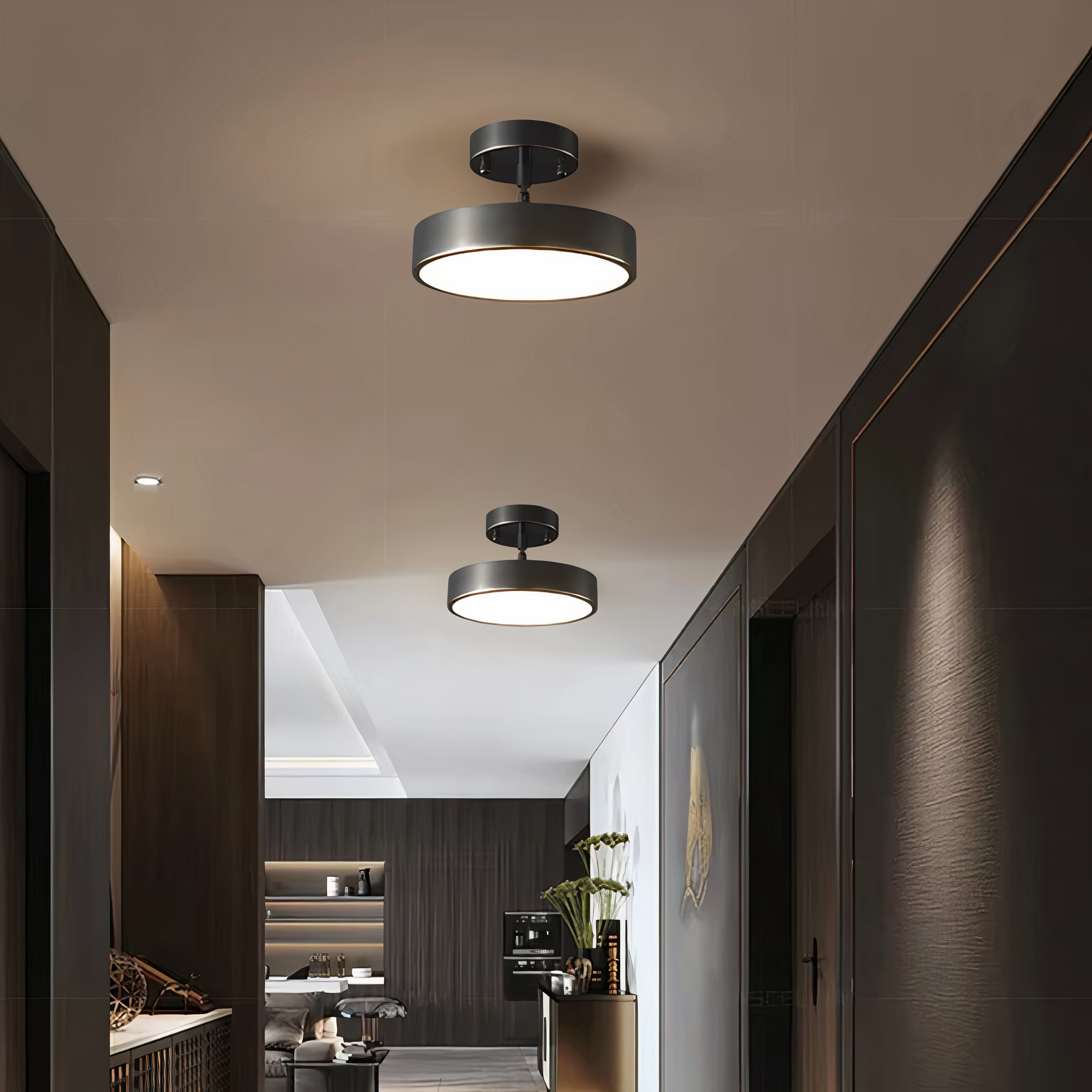 Moderne LED Deckenleuchte Messing rund, Deckenlampe mit 3 Lichtfarben