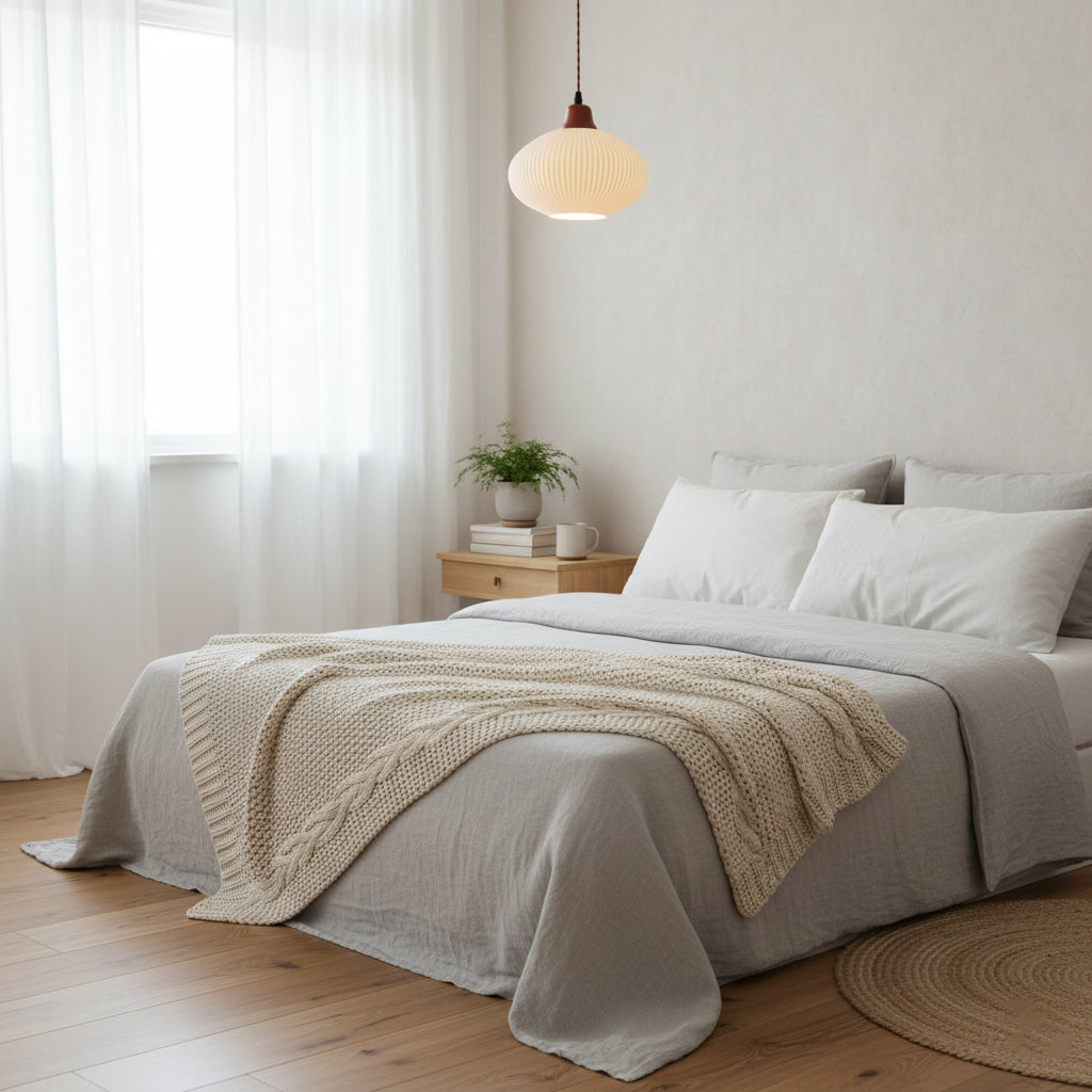 Keramik Pendelleuchte, Handgefertigtes Design Dimmbar E27