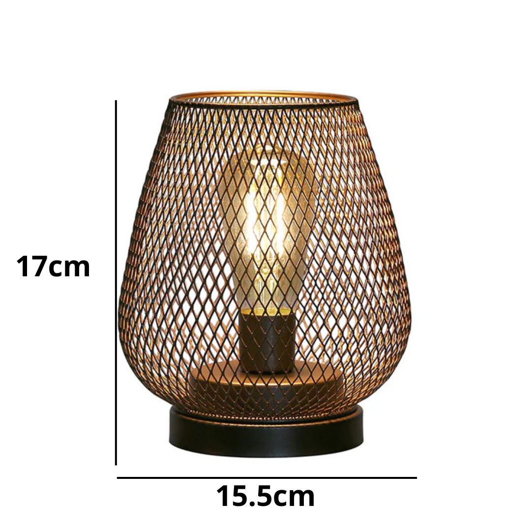 LED Laterne Schwarz, Batteriebetrieben, Warmweiß, Metall Design