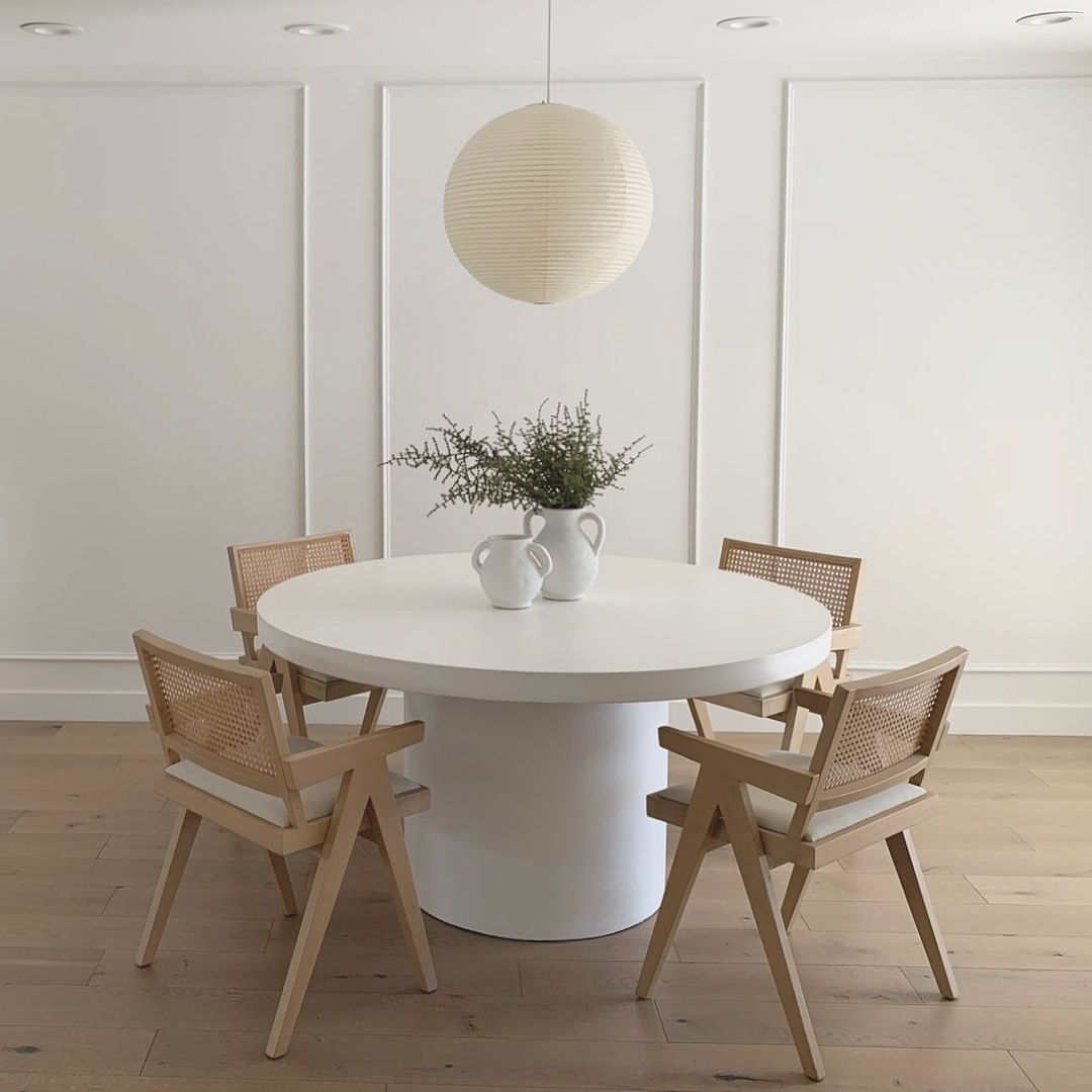 Pendelleuchte Baumwollpapier Rund, Japandi Design Dimmbar mit Stecker