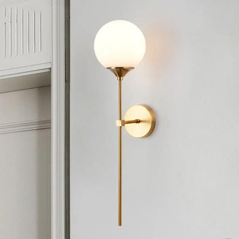 Moderne Wandlampe aus Metall und Glas – E27, Minimalistisches Design