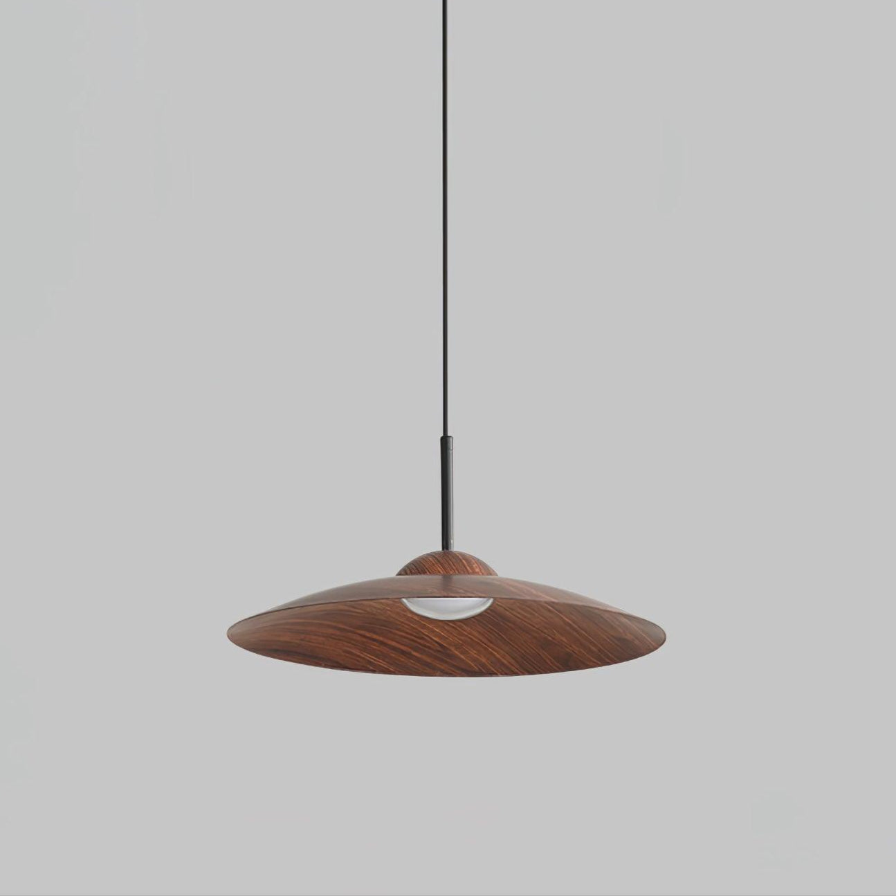 LED Pendelleuchte rund Holzoptik, Moderne höhenverstellbare Hängelampe
