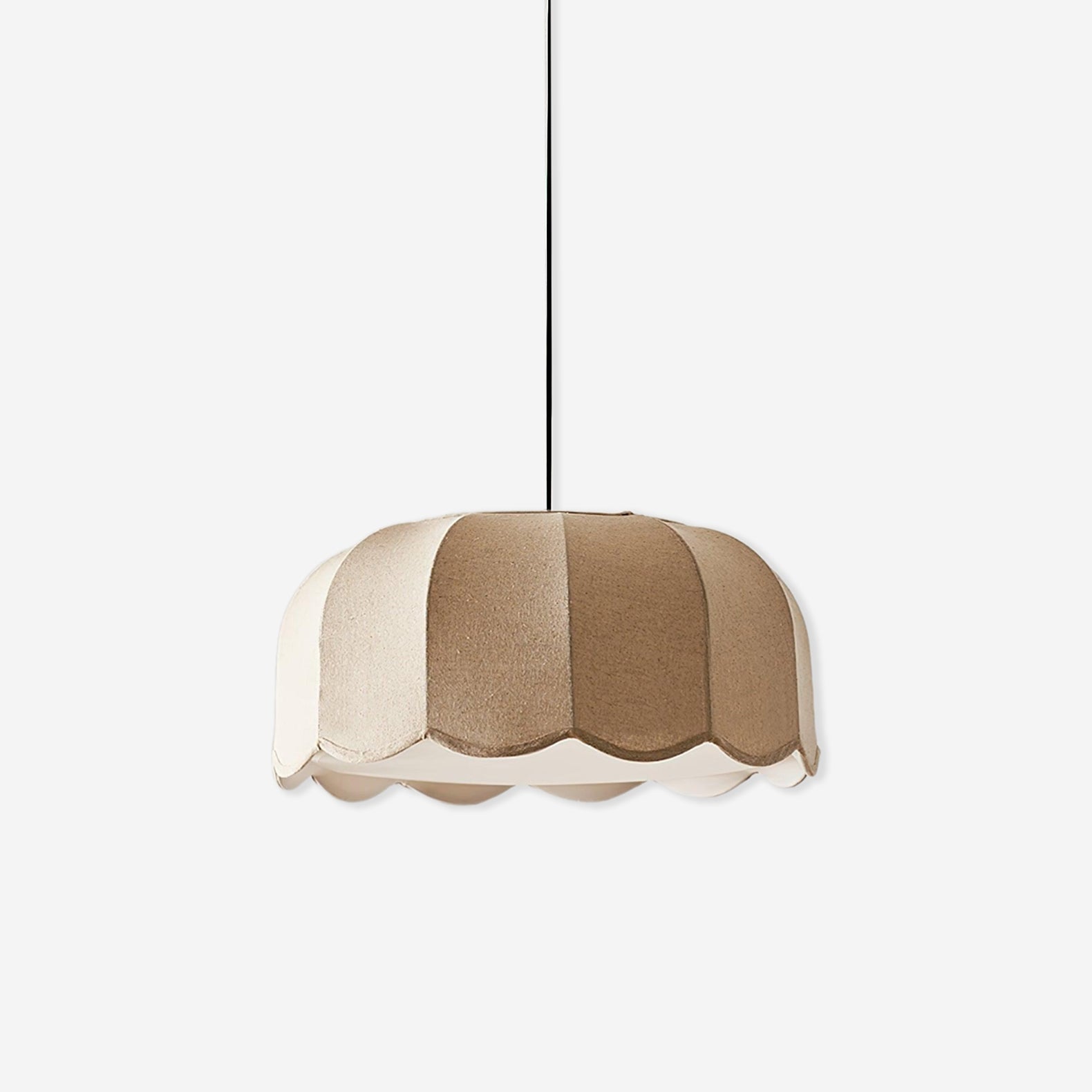 Stoff Pendelleuchte Bananenblatt, Handgefertigtes Design E27