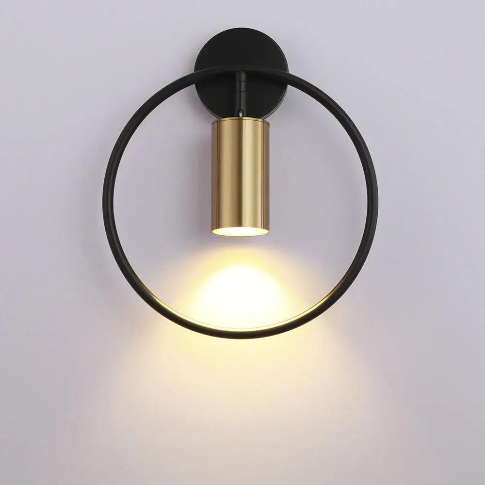 Verstellbare LED Wandlampe Schwarz, Gold, Modernes Design aus Metall