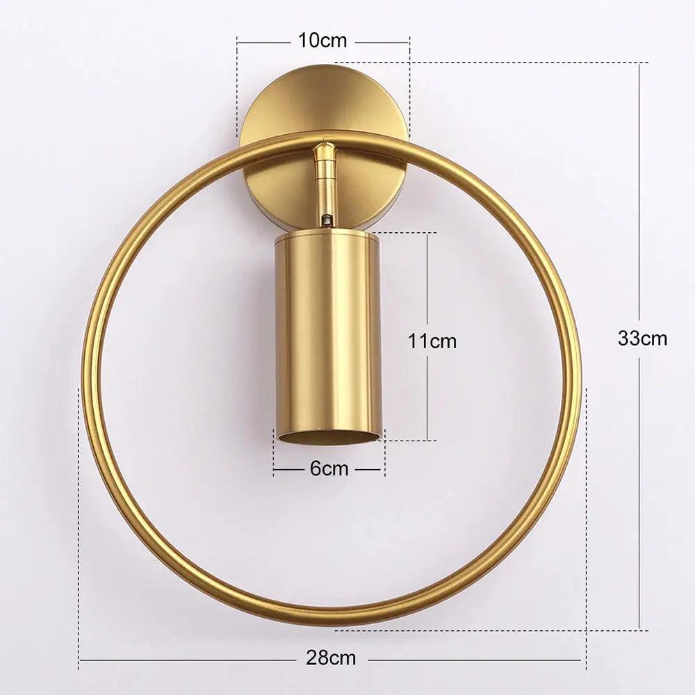 Verstellbare LED Wandlampe Schwarz, Gold, Modernes Design aus Metall