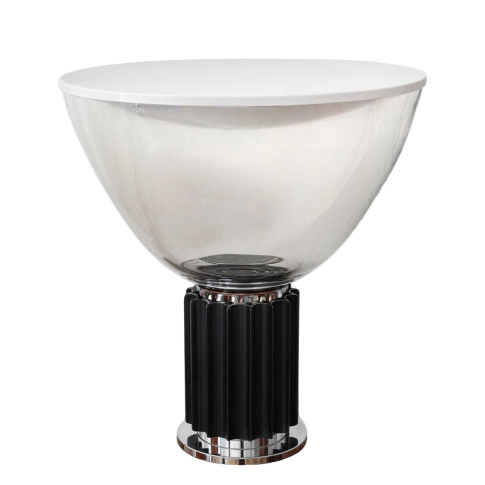 Art Deco Tischlampe Glas Metall, Moderne Tischleuchte