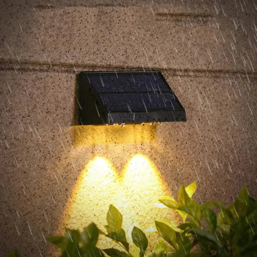 Solar Wandleuchte mit Bewegungsmelder Außen, LED IP65 Wasserdicht, Ohne Strom