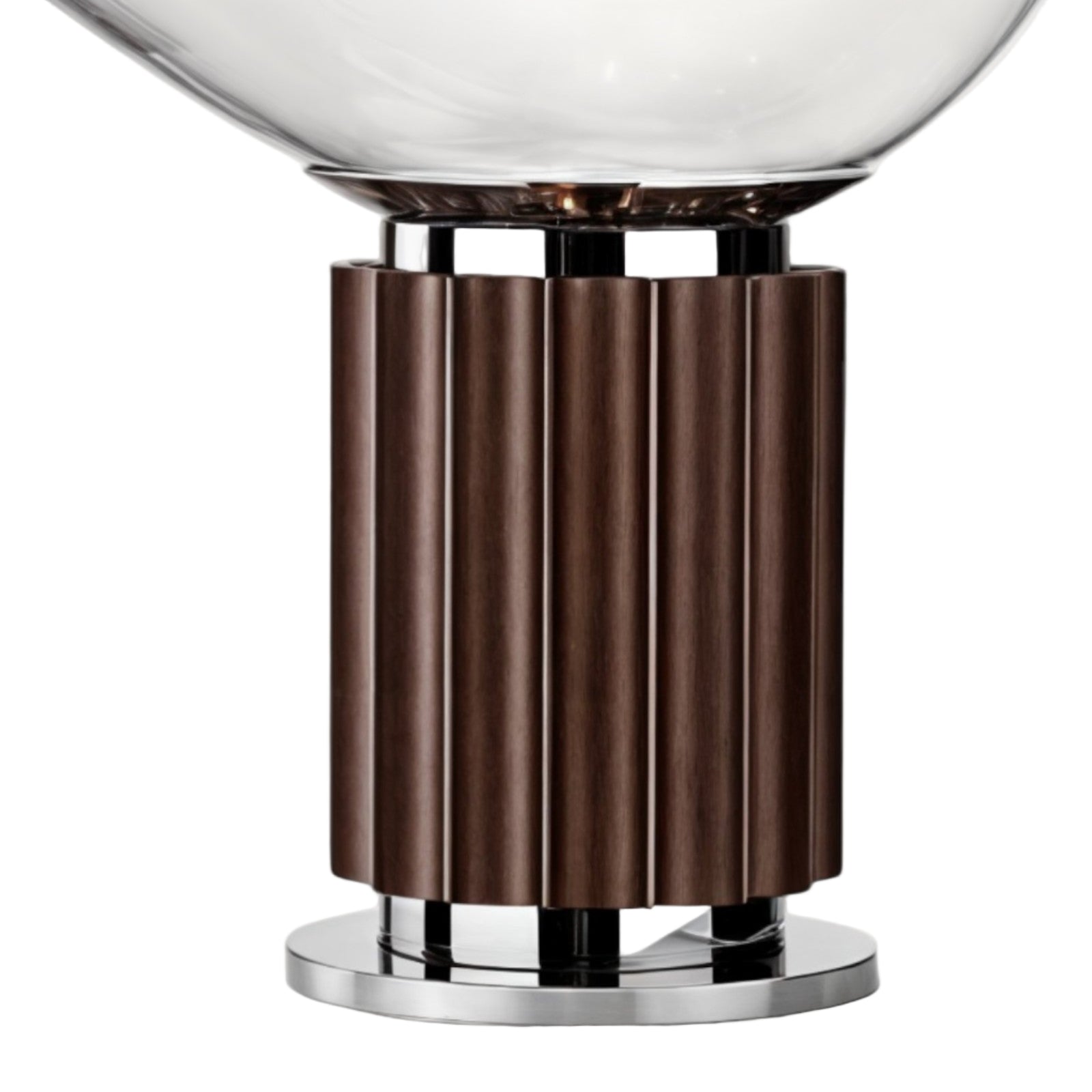 Art Deco Tischlampe Glas Metall, Moderne Tischleuchte