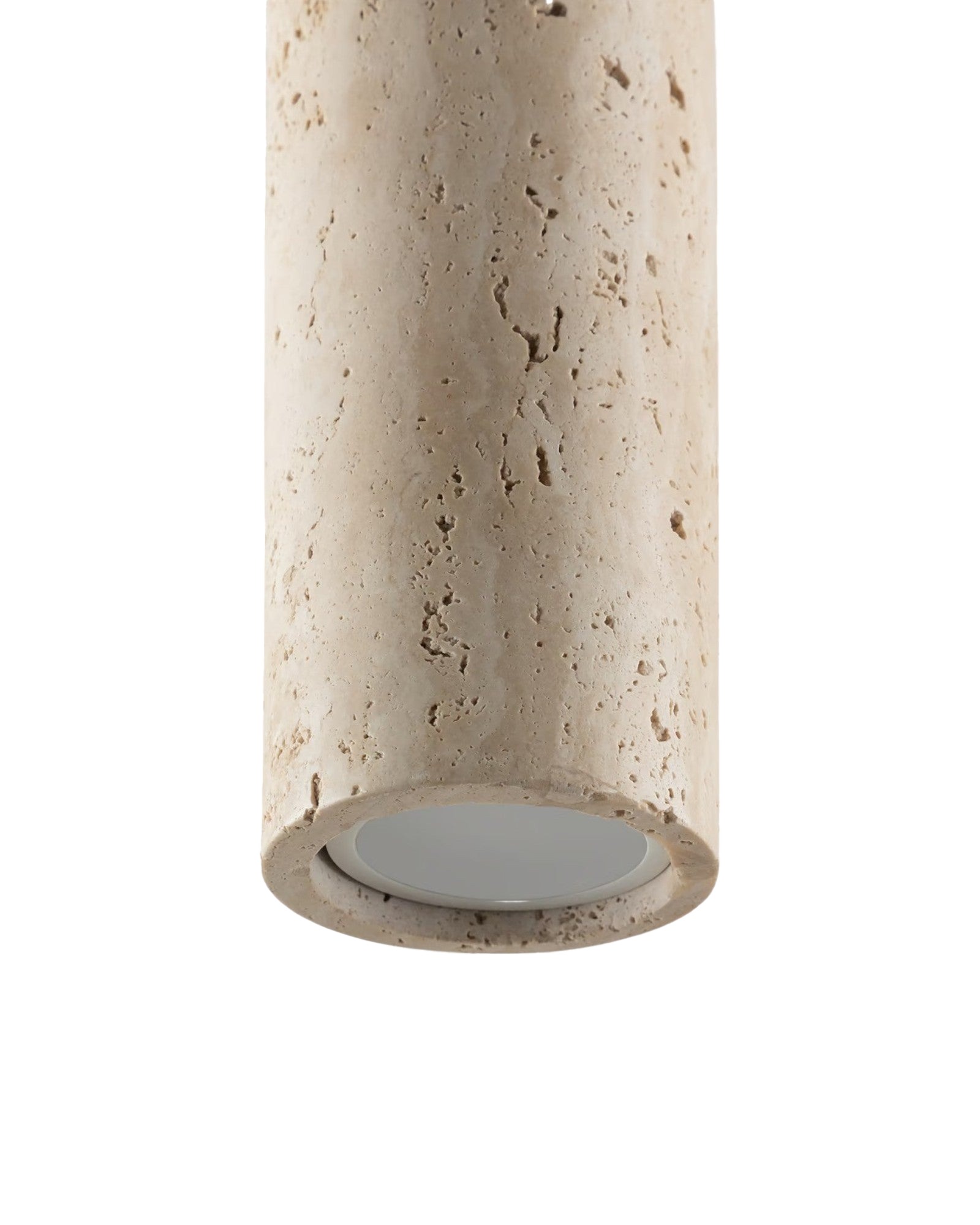 Travertin Pendelleuchte klein, Moderne Hängelampe Naturstein