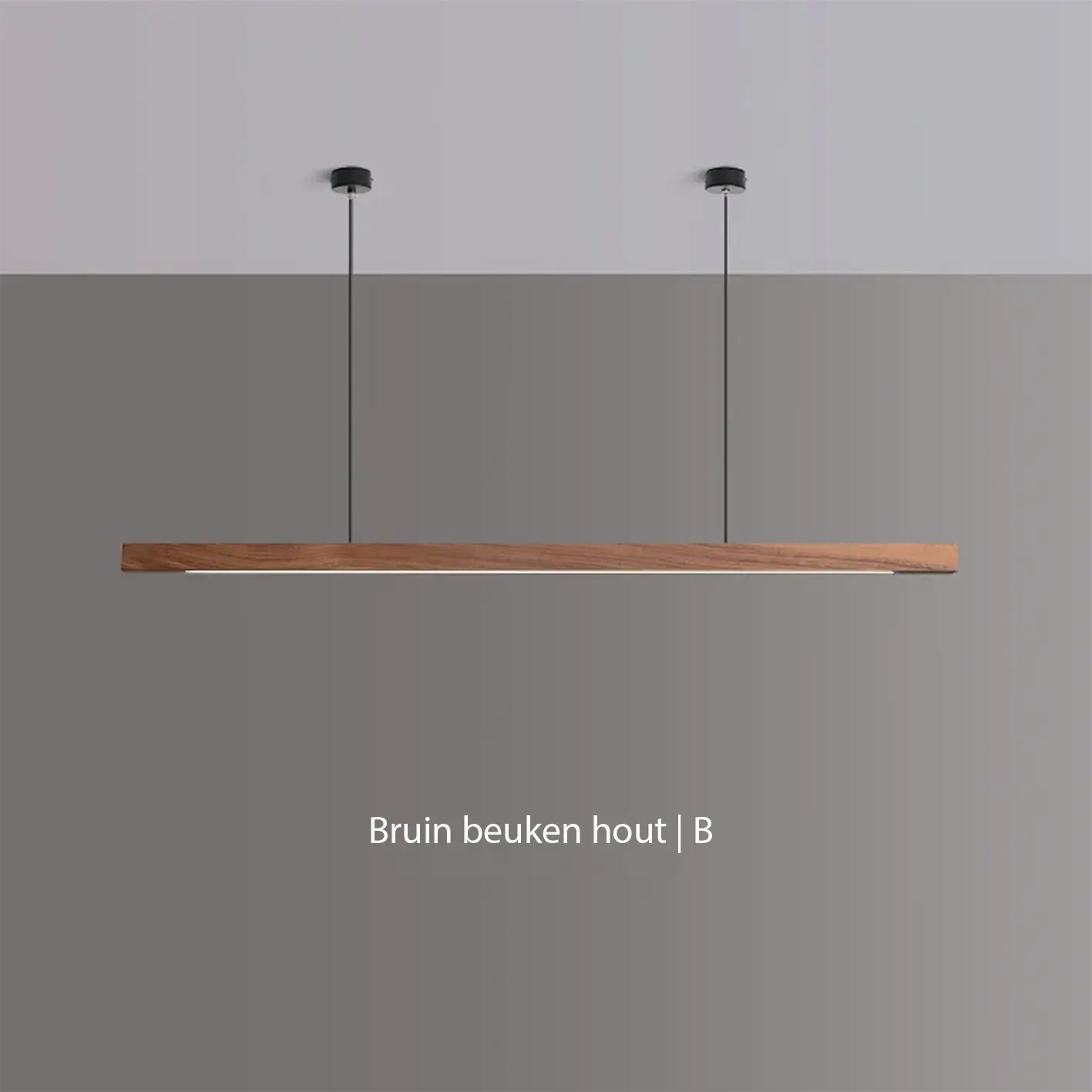 LED Hängelampe Esstisch Holzoptik, Lineare Pendelleuchte Dimmbar 120/150/180 cm