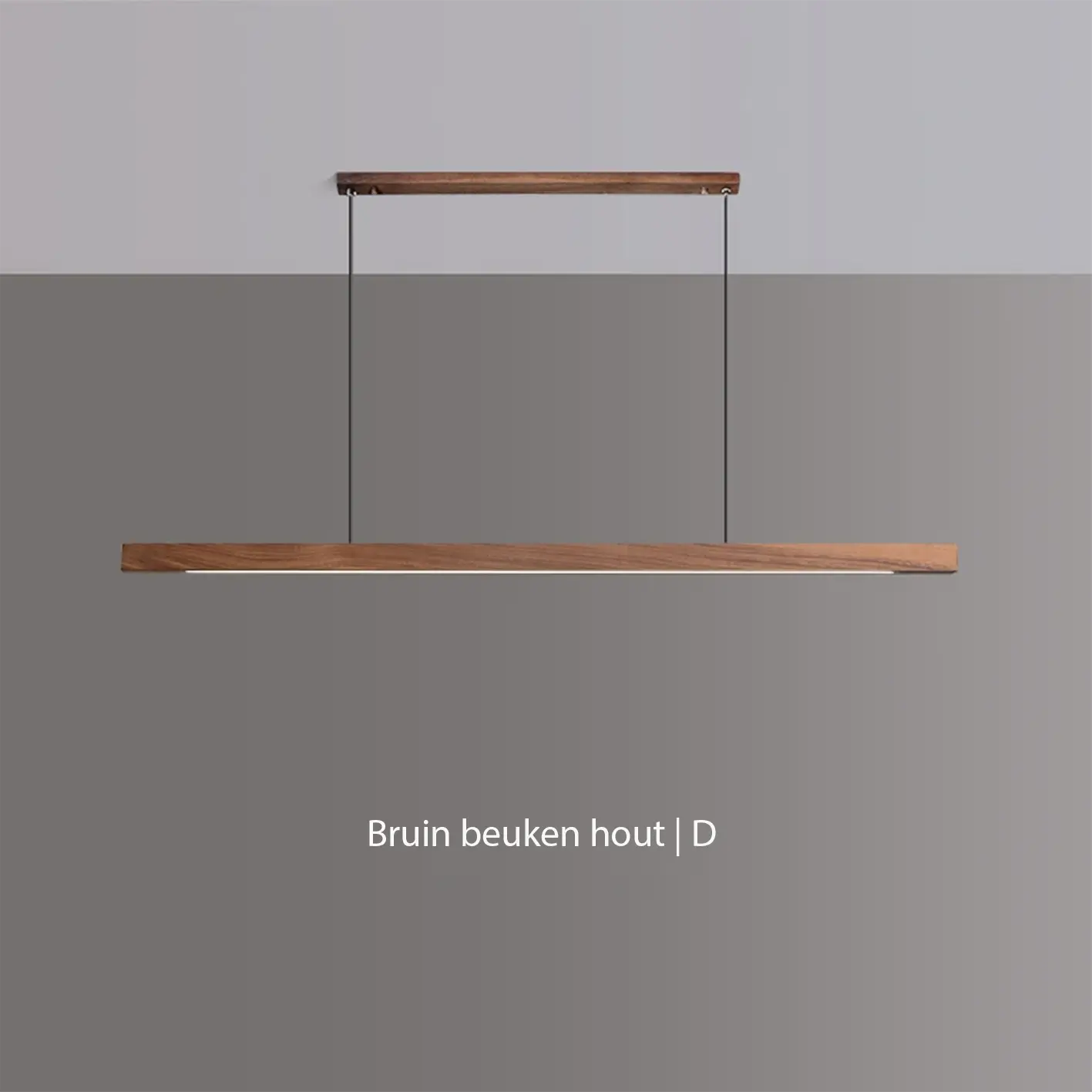 LED Hängelampe Esstisch Holzoptik, Lineare Pendelleuchte Dimmbar 120/150/180 cm
