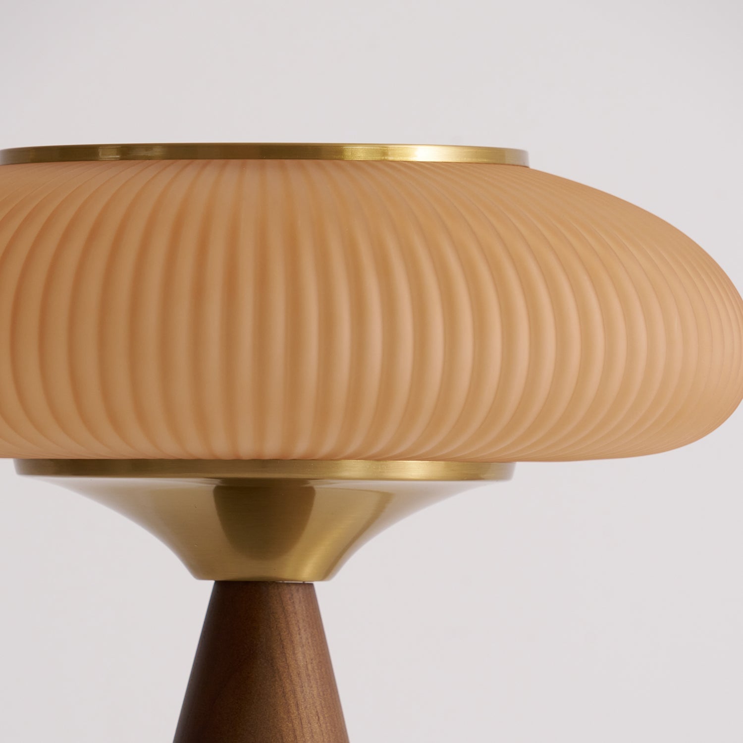Tischlampe Glas Geriffelt Kabellos, Warmweiß LED Dimmbar mit Akku Touch