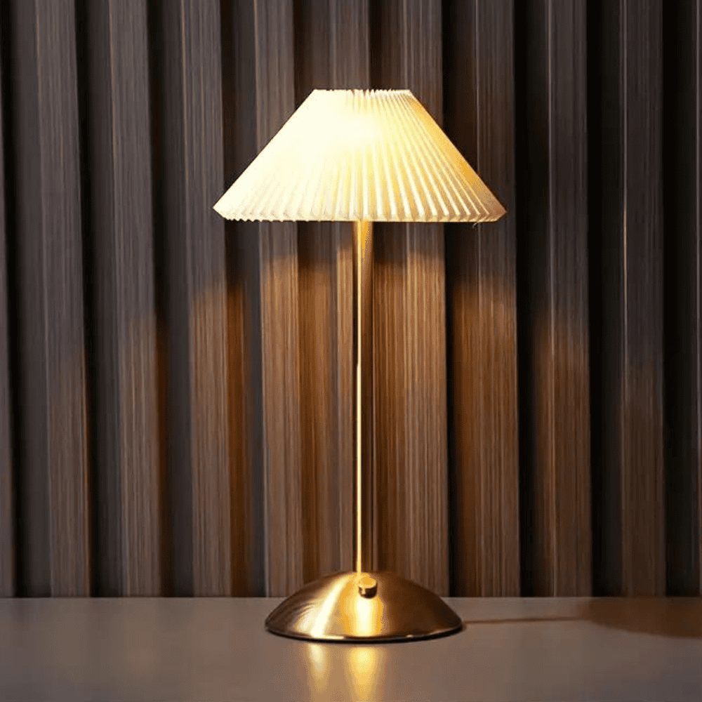Kabellose LED Tischlampe dimmbar, Tischleuchte schwarz Touch