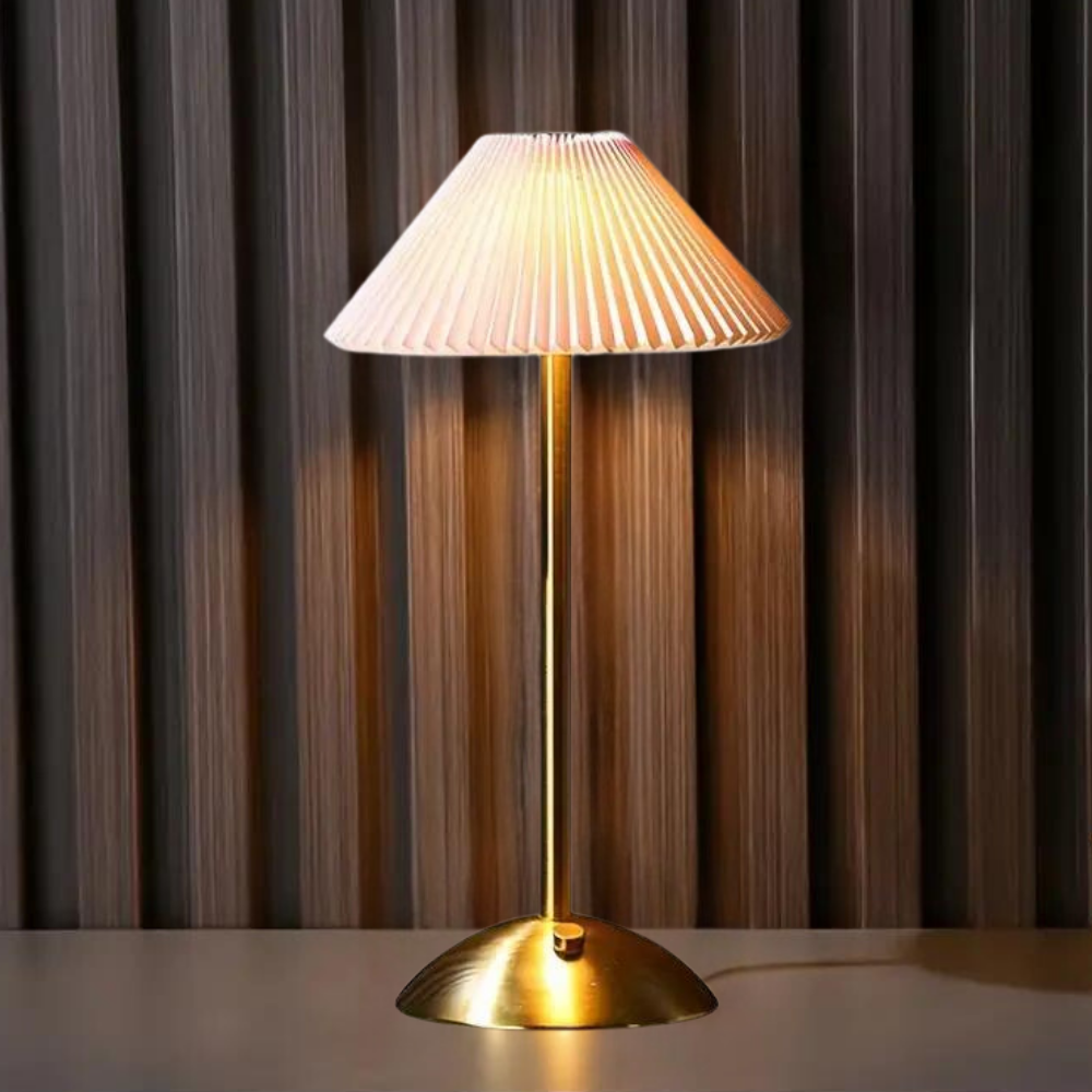 Kabellose LED Tischlampe dimmbar, Tischleuchte schwarz Touch