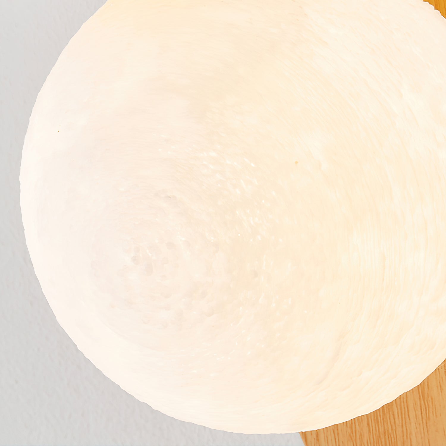 Wandleuchte Kugel Glas Holzoptik, LED Wandlampe G9 Modern