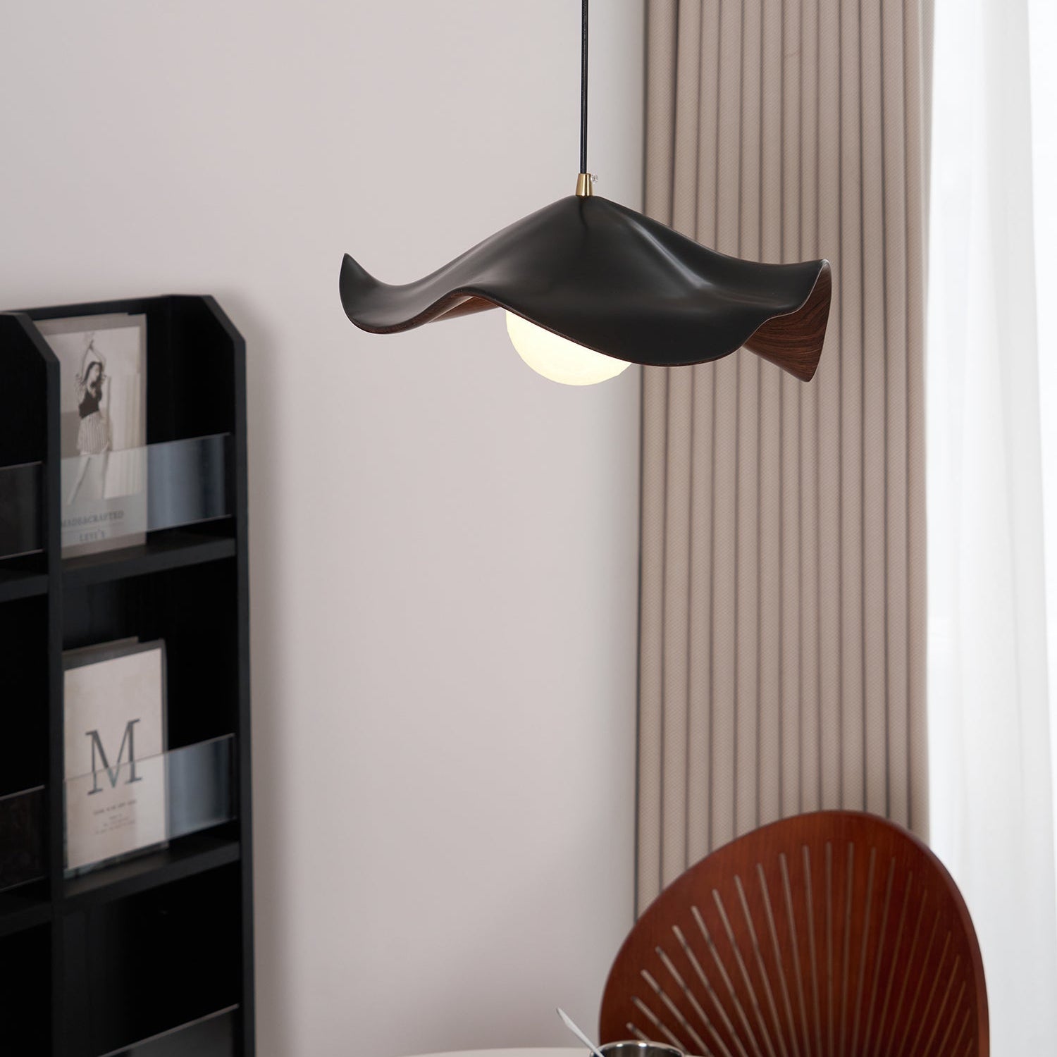 Flache Pendelleuchte rund, LED Hängeleuchte modern