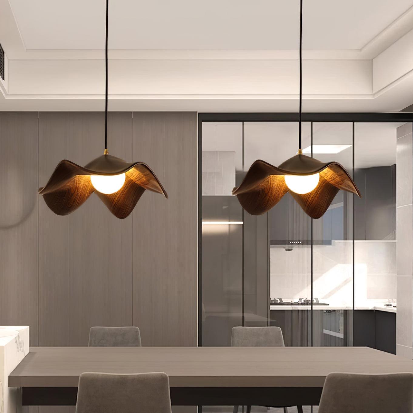 Flache Pendelleuchte rund, LED Hängeleuchte modern