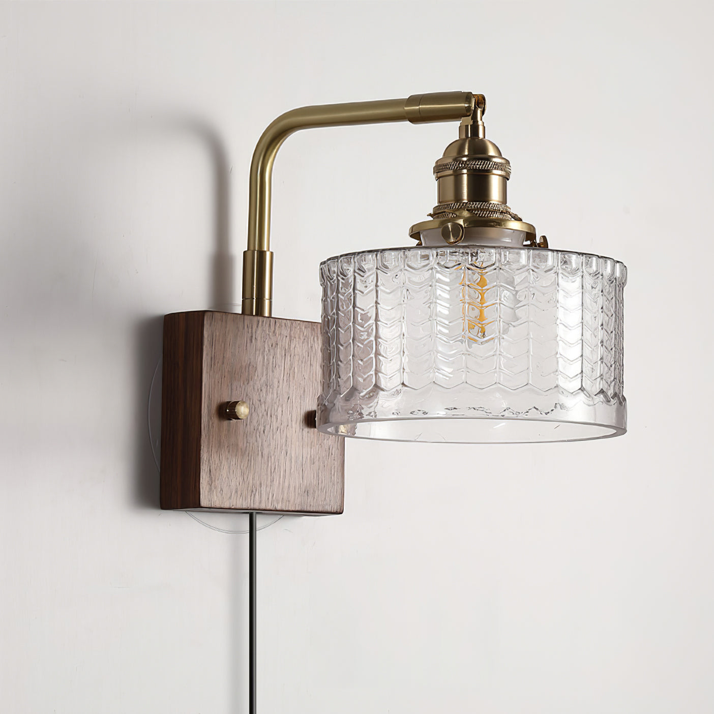 Plug In Wandleuchte, Vintage Design Dimmbar mit Stecker