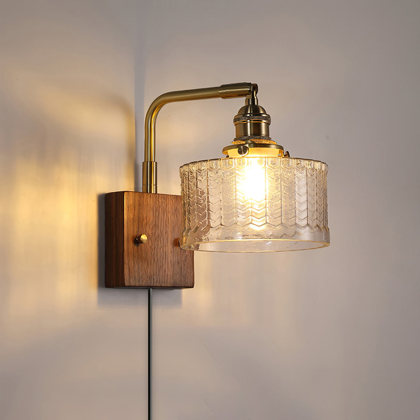 Plug In Wandleuchte, Vintage Design Dimmbar mit Stecker